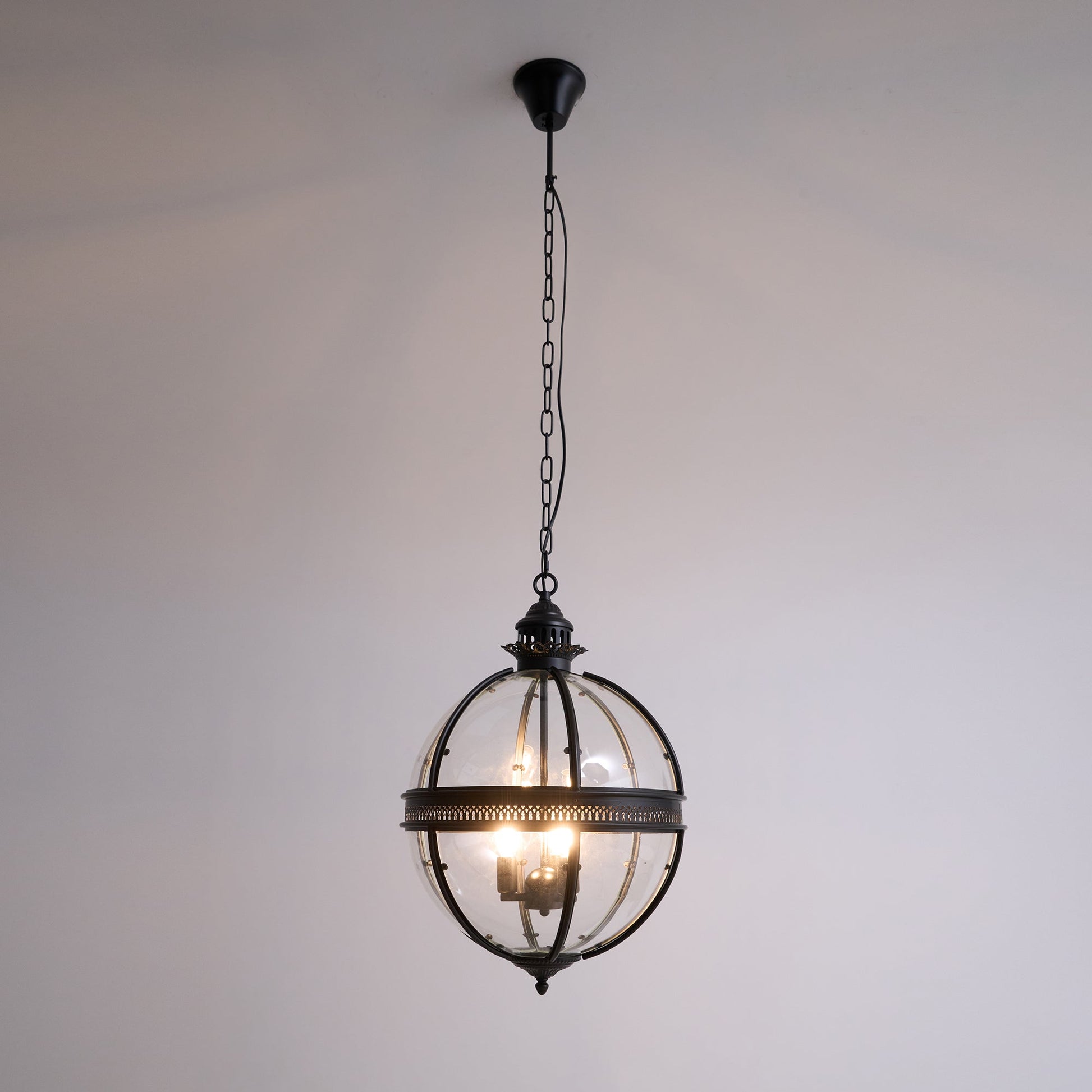 Edward Retro Pendant Light Glass - Lamp Copper