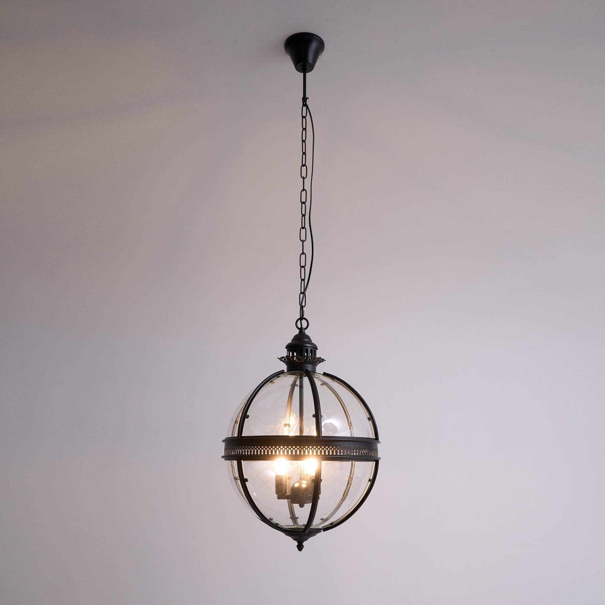 Edward Retro Pendant Light Glass - Lamp Copper