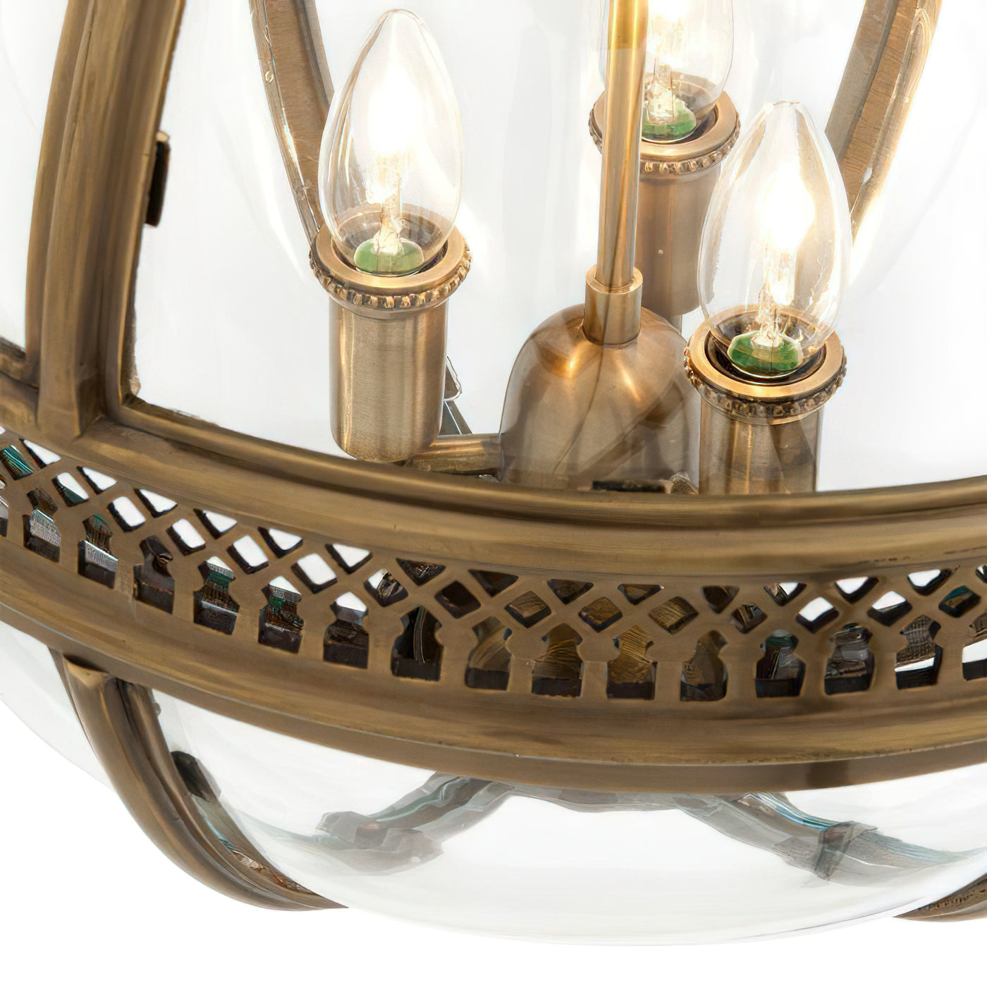 Edward Retro Pendant Light Glass - Lamp Copper