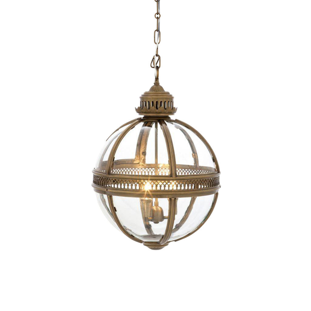 Edward Retro Pendant Light Glass - Lamp Copper