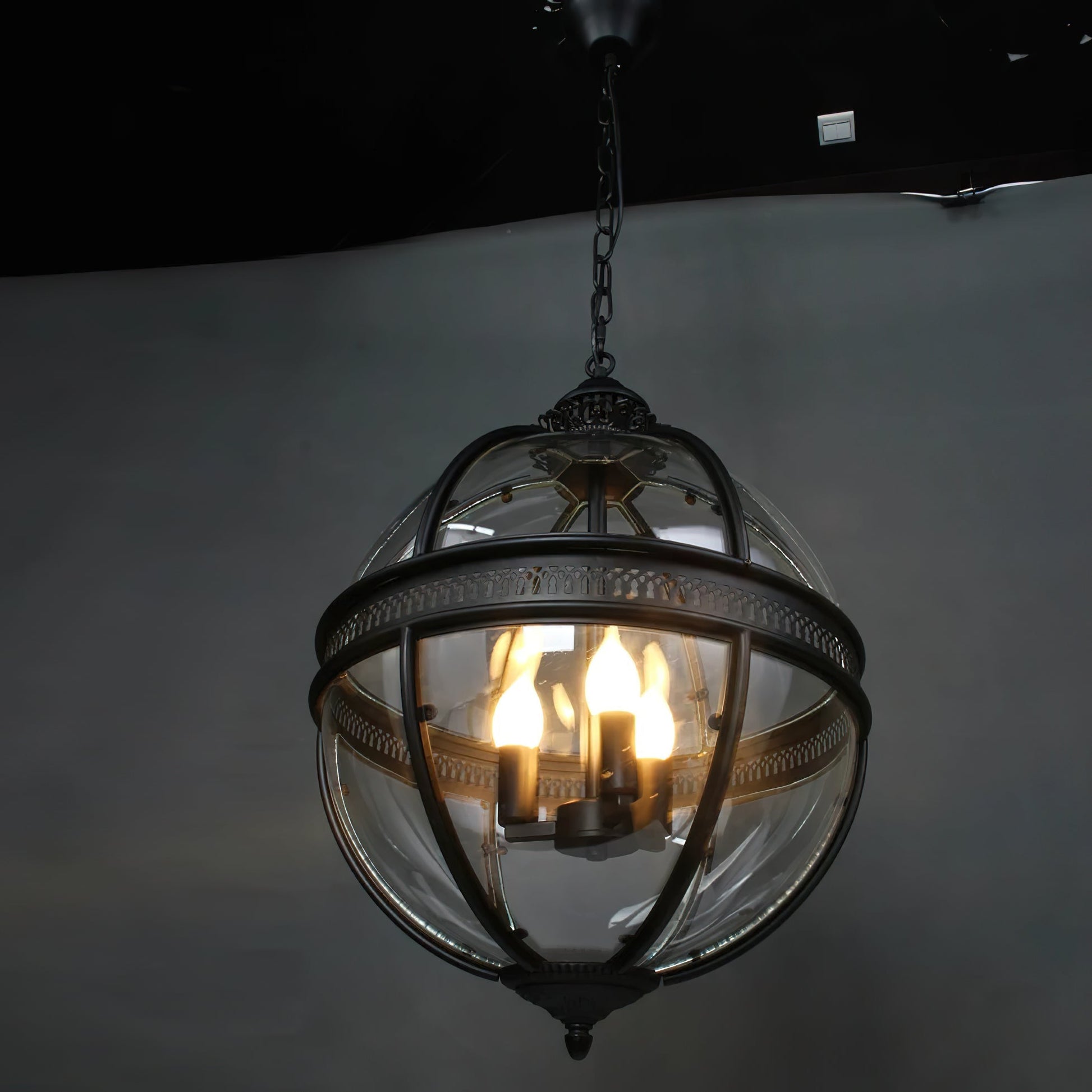 Edward Retro Pendant Light Glass - Lamp Copper