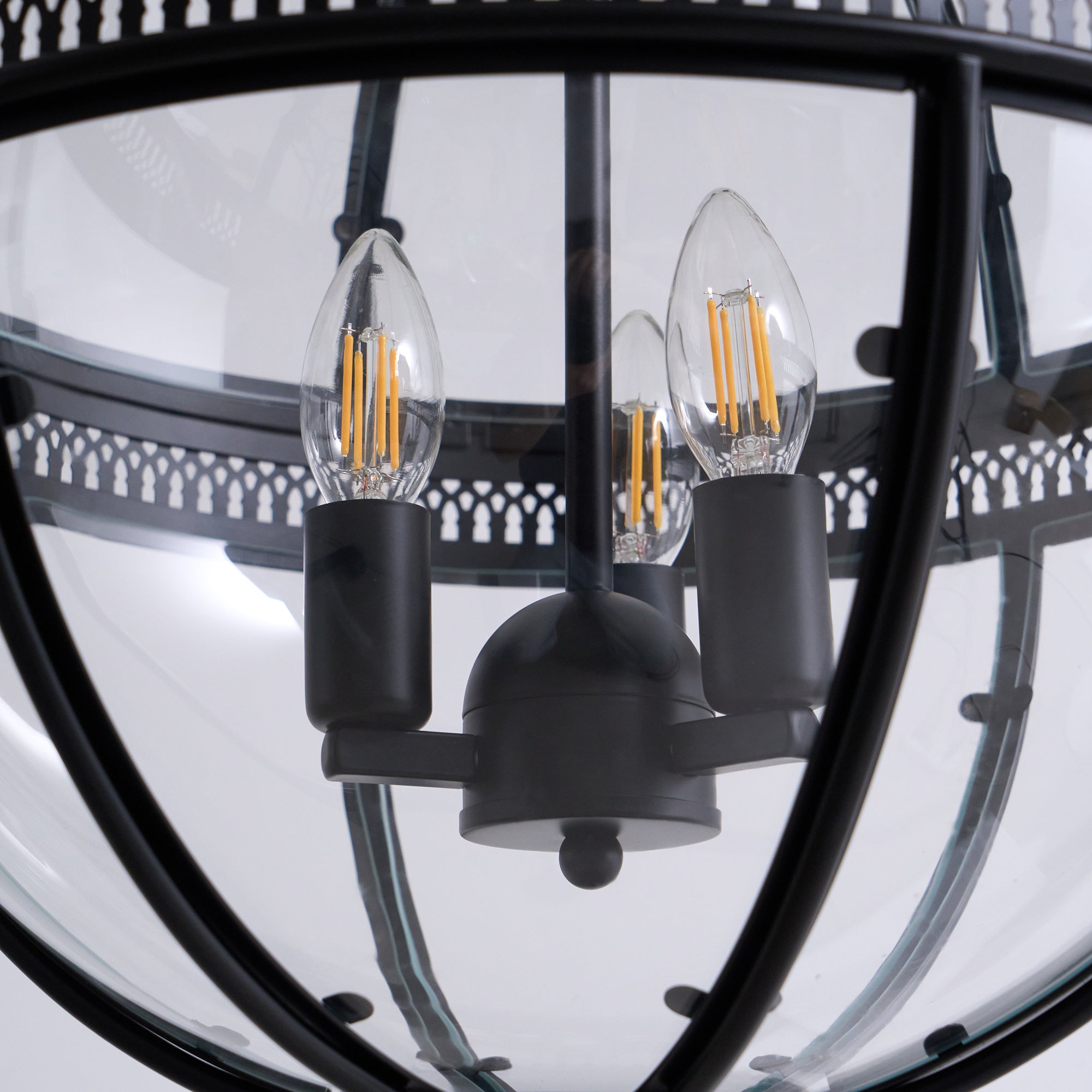 Edward Retro Pendant Light Glass - Lamp Copper