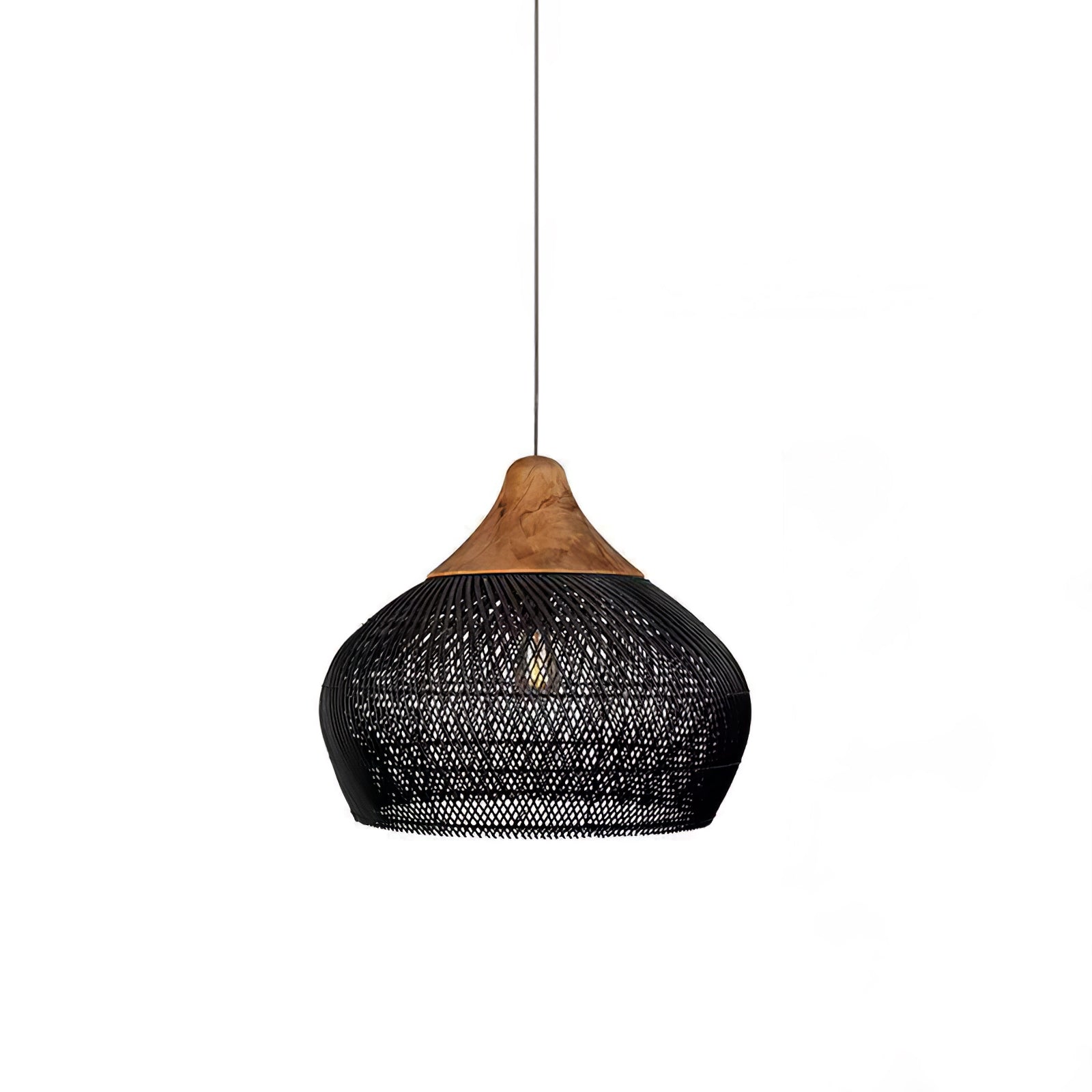 Evelyn Braided Rattan Livingroom Pendant Lamp - Lamp Copper