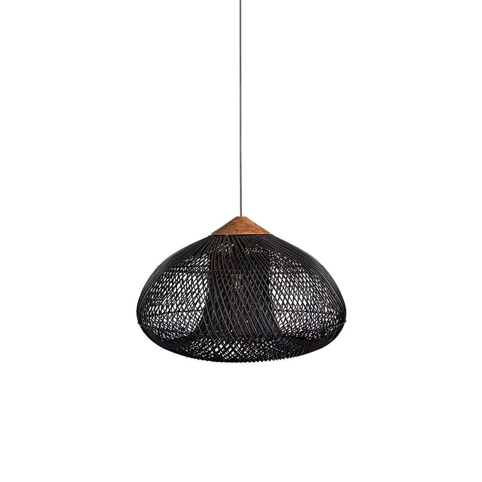 Evelyn Braided Rattan Livingroom Pendant Lamp - Lamp Copper