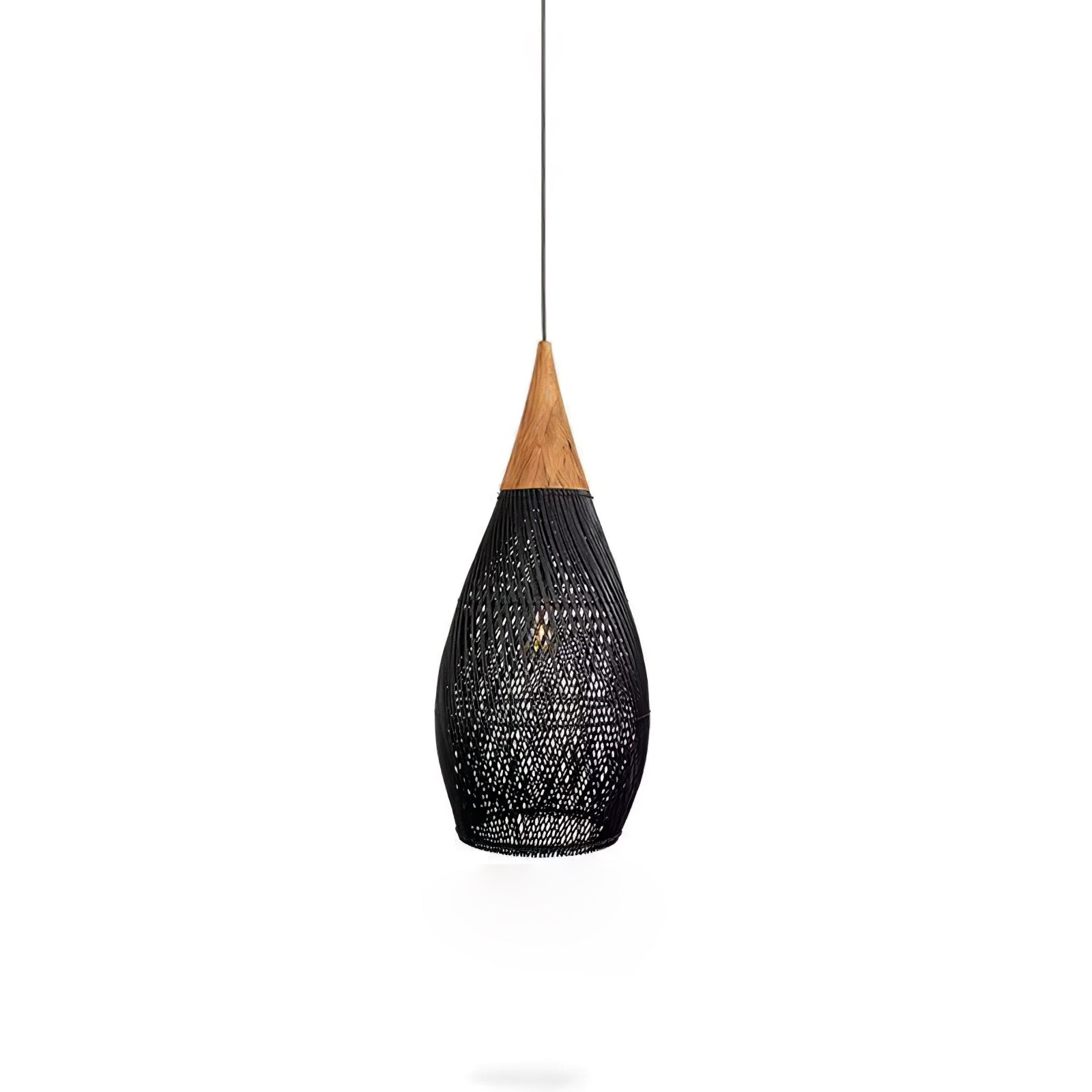 Evelyn Braided Rattan Livingroom Pendant Lamp - Lamp Copper