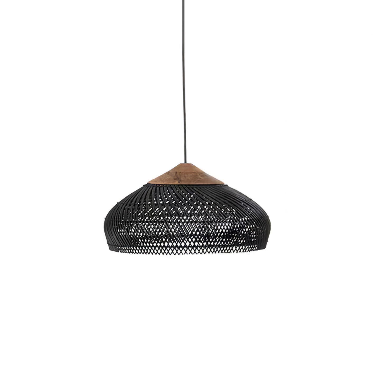 Evelyn Braided Rattan Livingroom Pendant Lamp - Lamp Copper