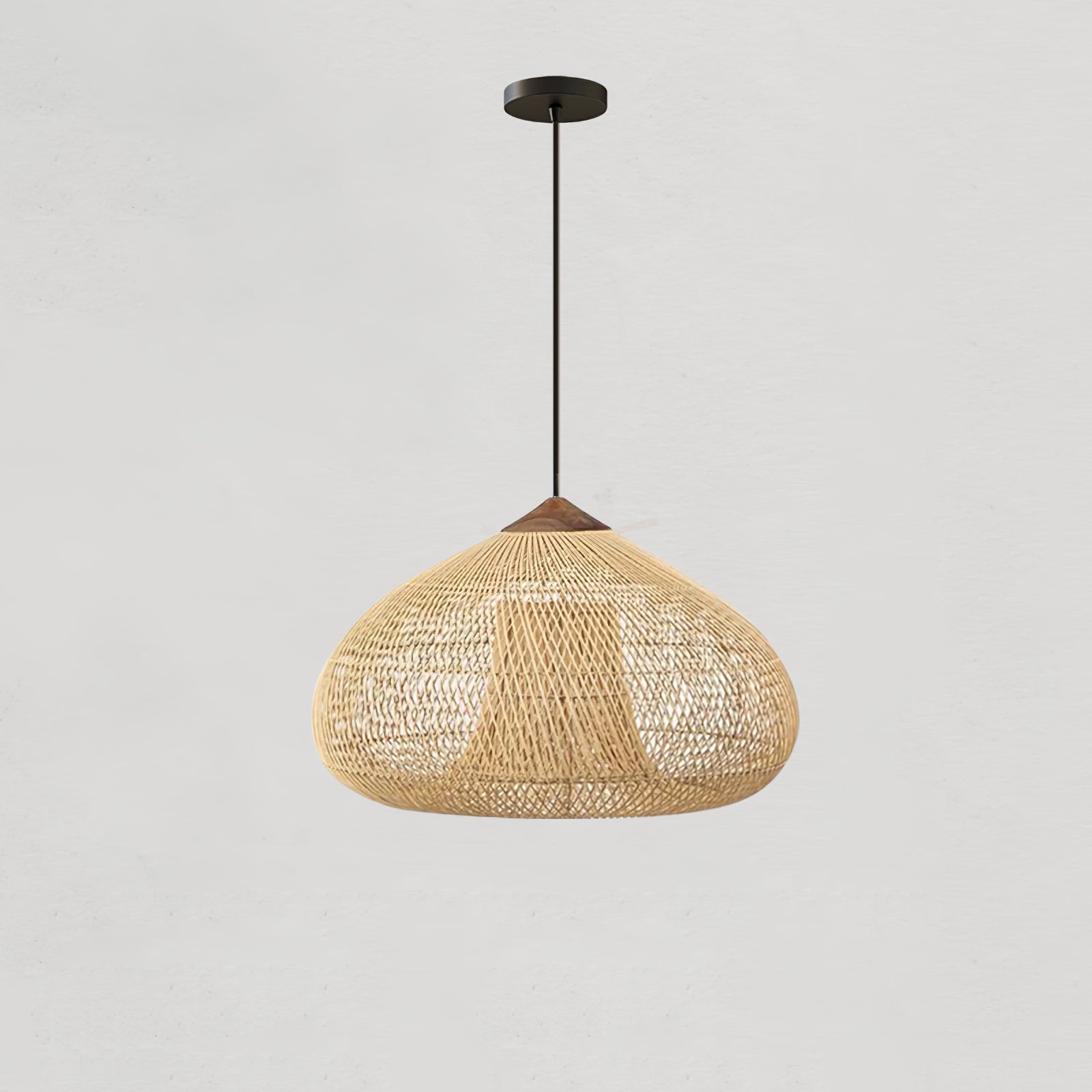 Evelyn Braided Rattan Livingroom Pendant Lamp - Lamp Copper