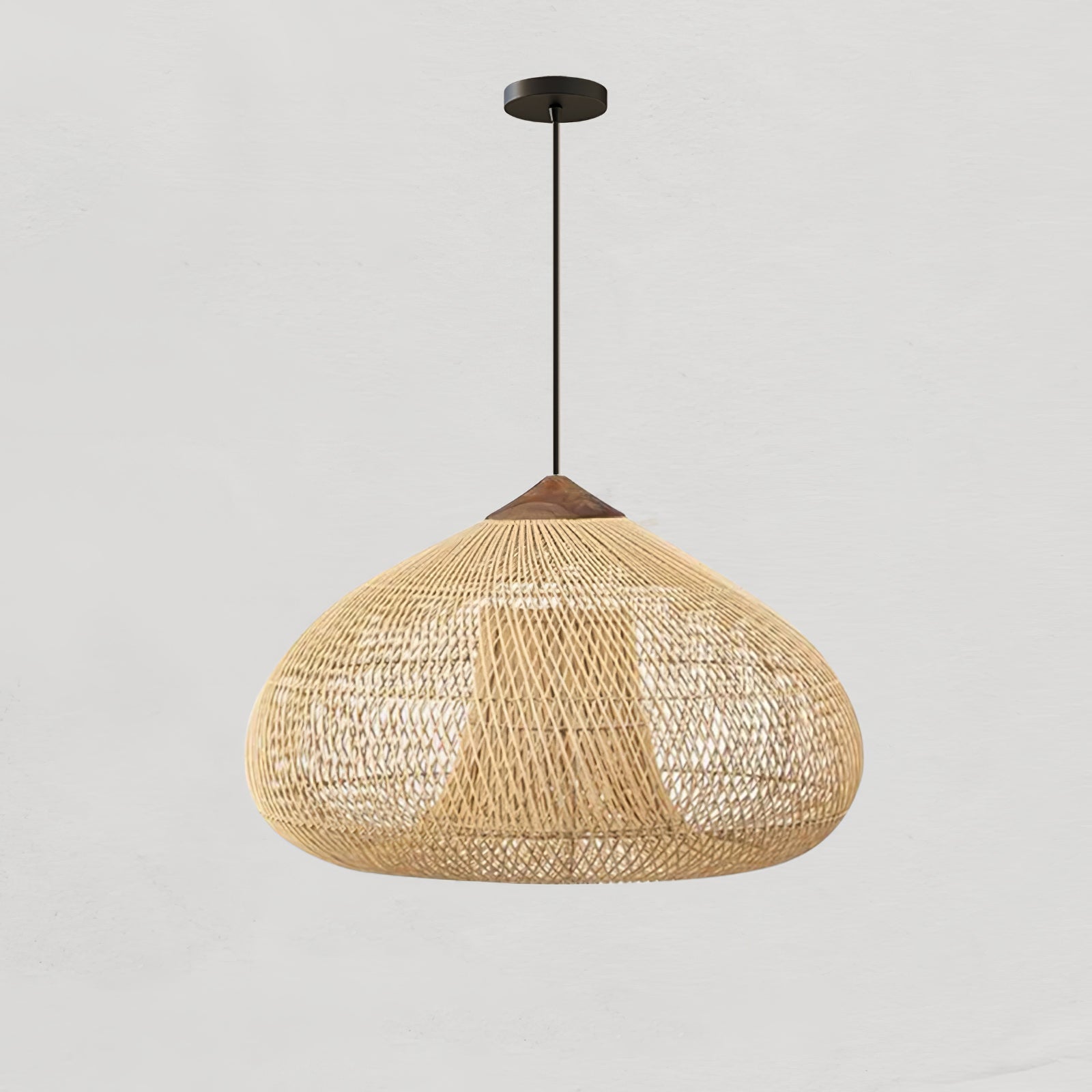 Evelyn Braided Rattan Livingroom Pendant Lamp - Lamp Copper