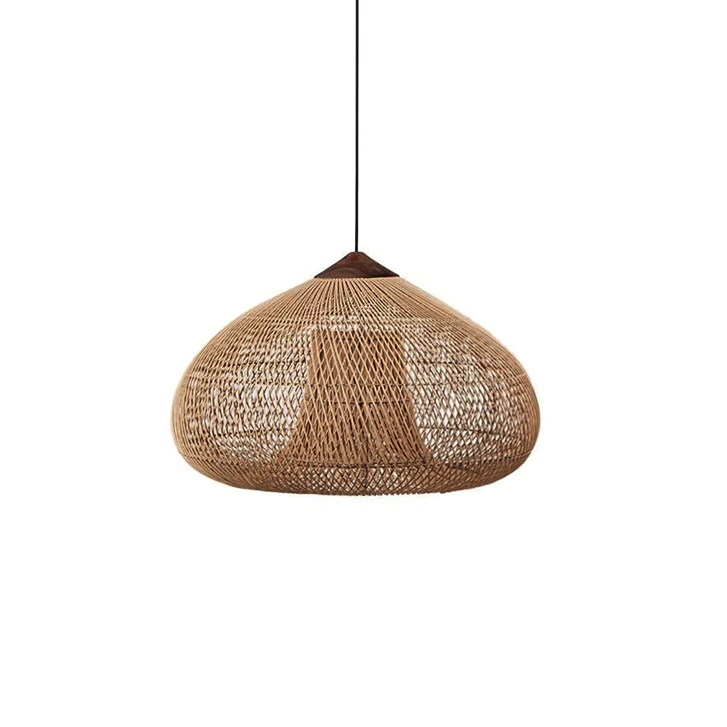 Evelyn Braided Rattan Livingroom Pendant Lamp - Lamp Copper