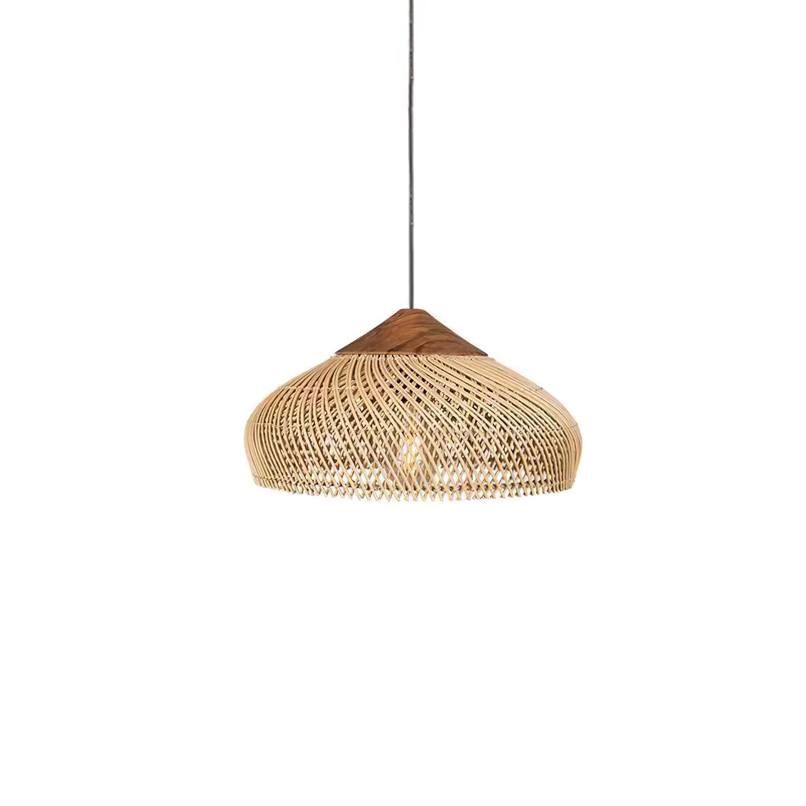 Evelyn Braided Rattan Livingroom Pendant Lamp - Lamp Copper