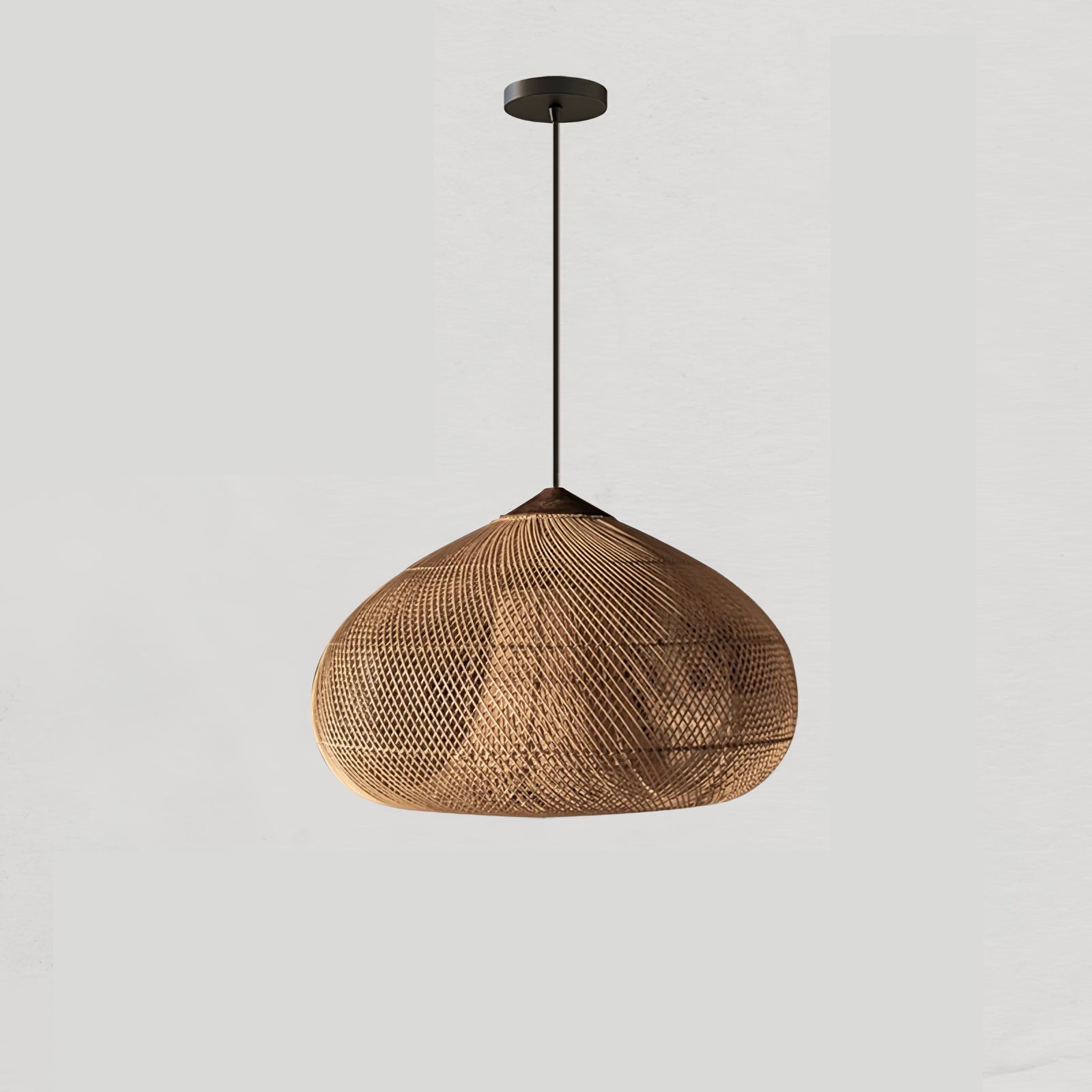 Evelyn Braided Rattan Livingroom Pendant Lamp - Lamp Copper