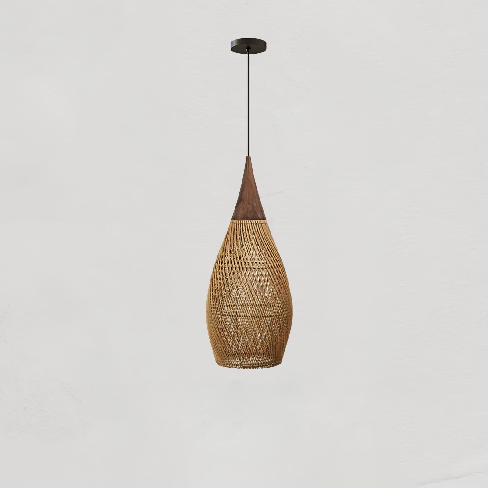 Evelyn Braided Rattan Livingroom Pendant Lamp - Lamp Copper