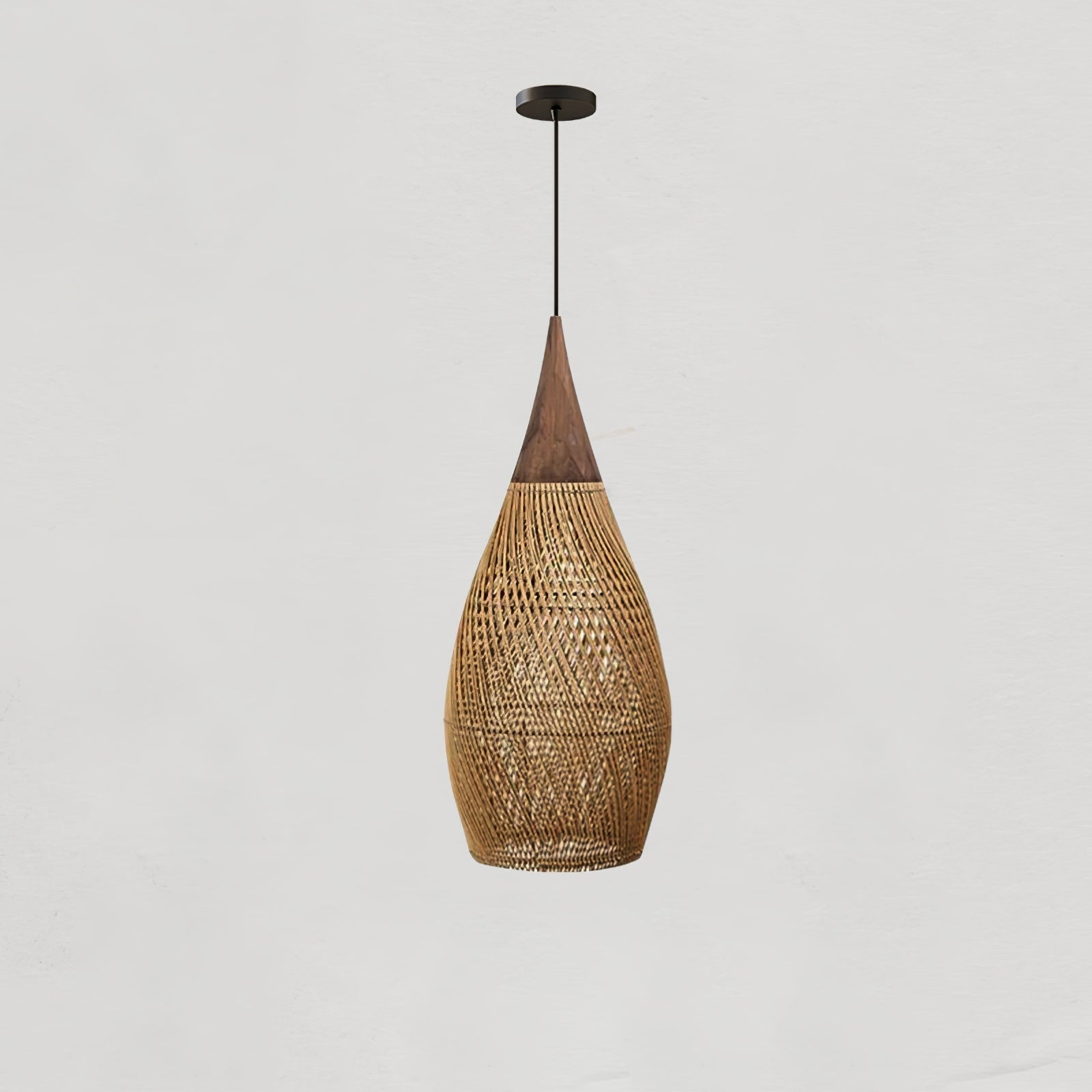 Evelyn Braided Rattan Livingroom Pendant Lamp - Lamp Copper