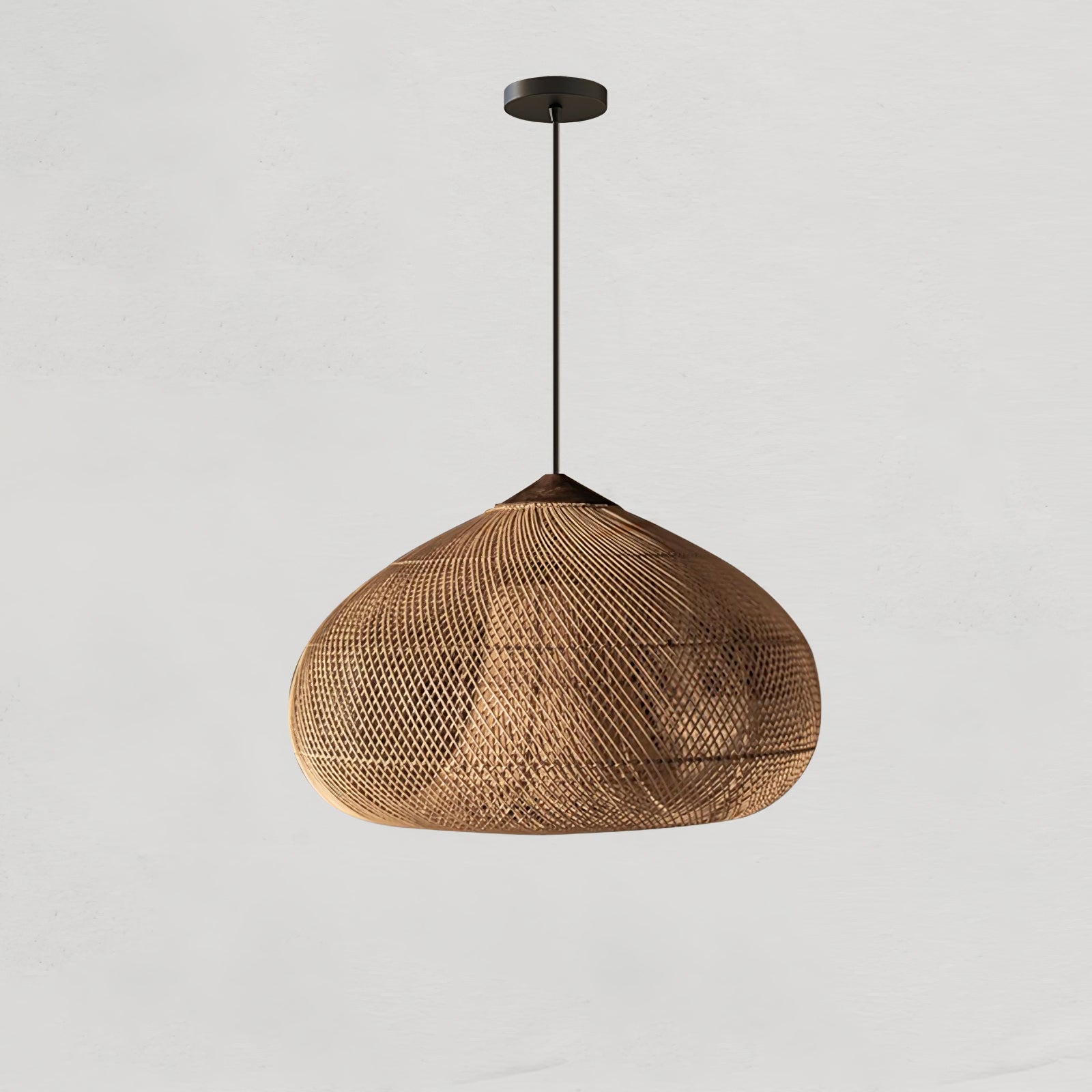 Evelyn Braided Rattan Livingroom Pendant Lamp - Lamp Copper