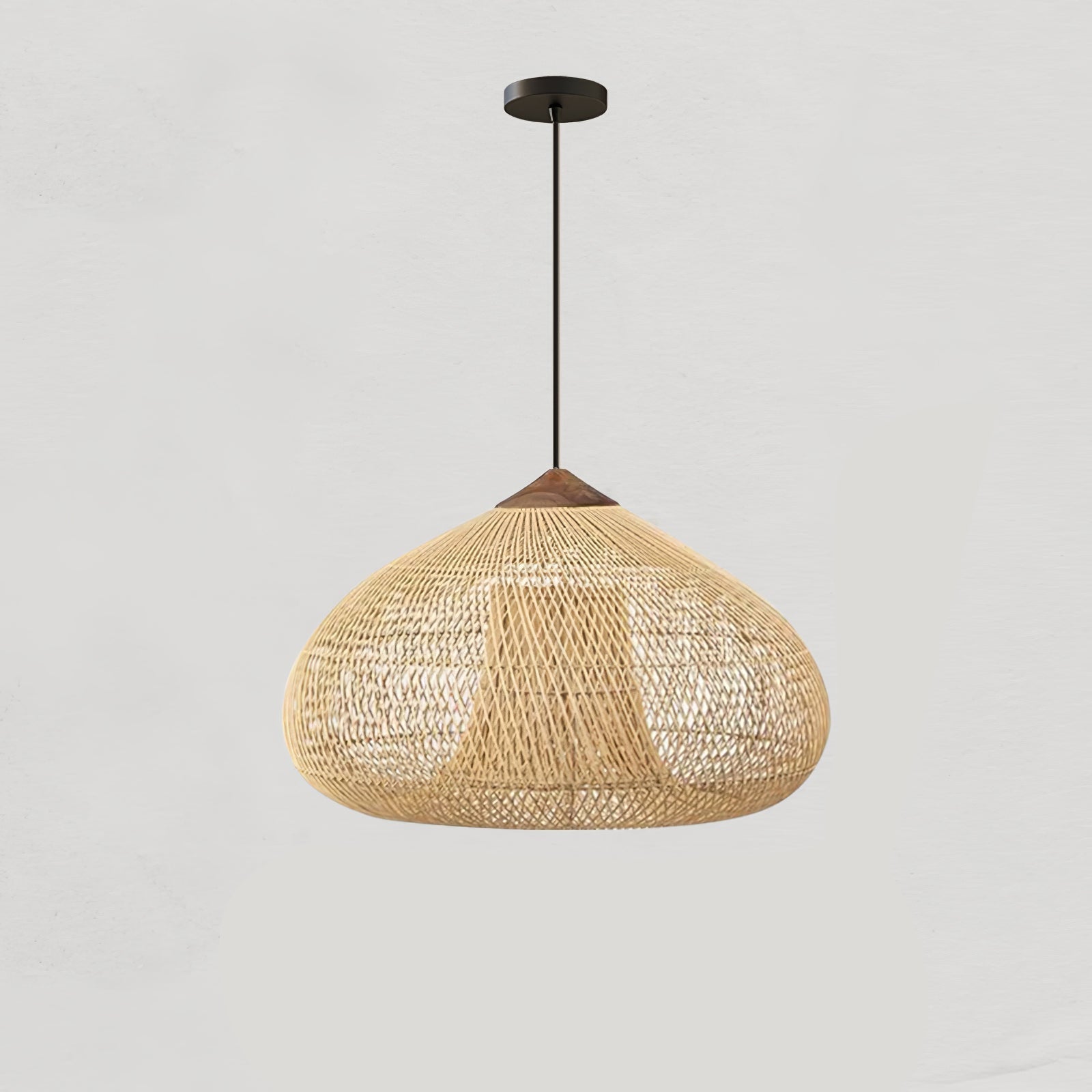 Evelyn Braided Rattan Livingroom Pendant Lamp - Lamp Copper