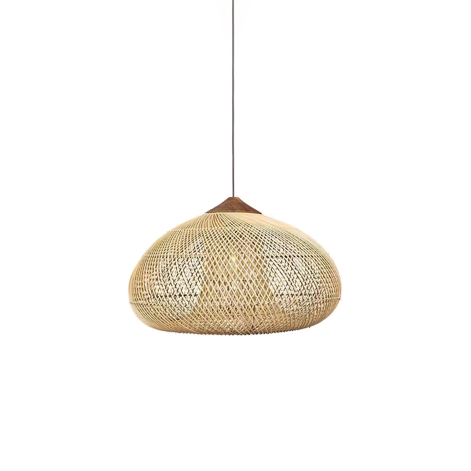 Evelyn Braided Rattan Livingroom Pendant Lamp - Lamp Copper