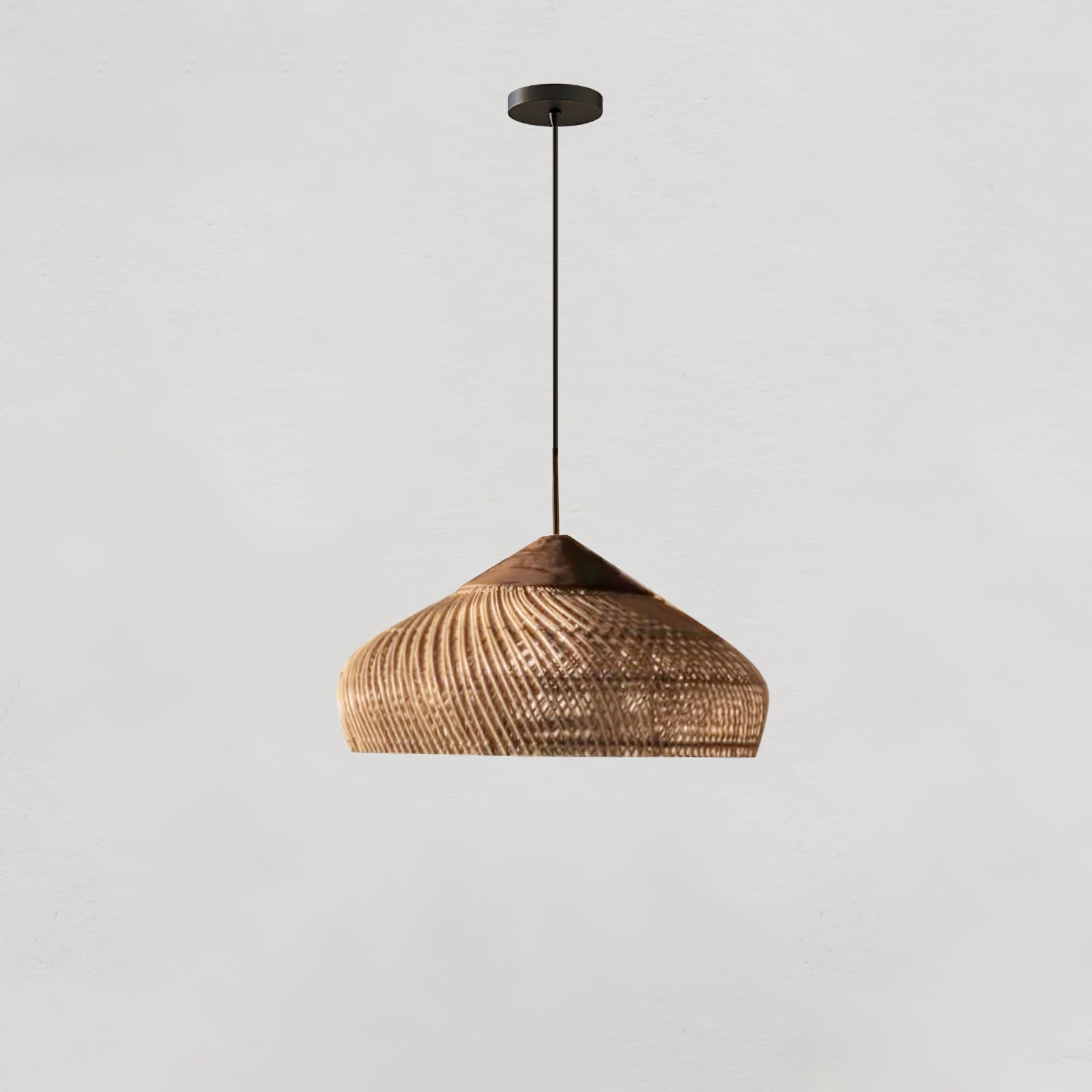 Evelyn Braided Rattan Livingroom Pendant Lamp - Lamp Copper