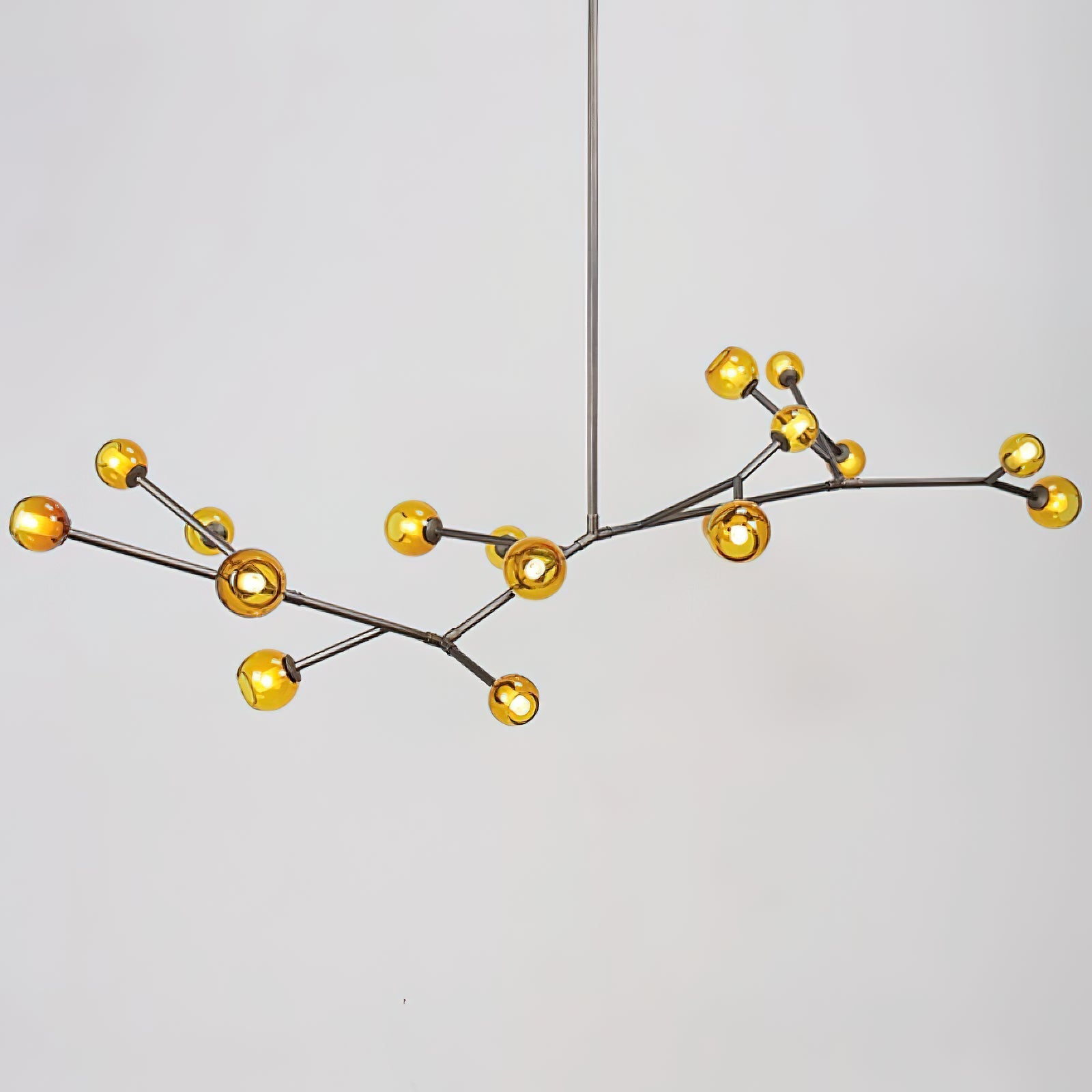 Kinetic Individual Creativity Brass Glass Chandelier - Lamp Copper