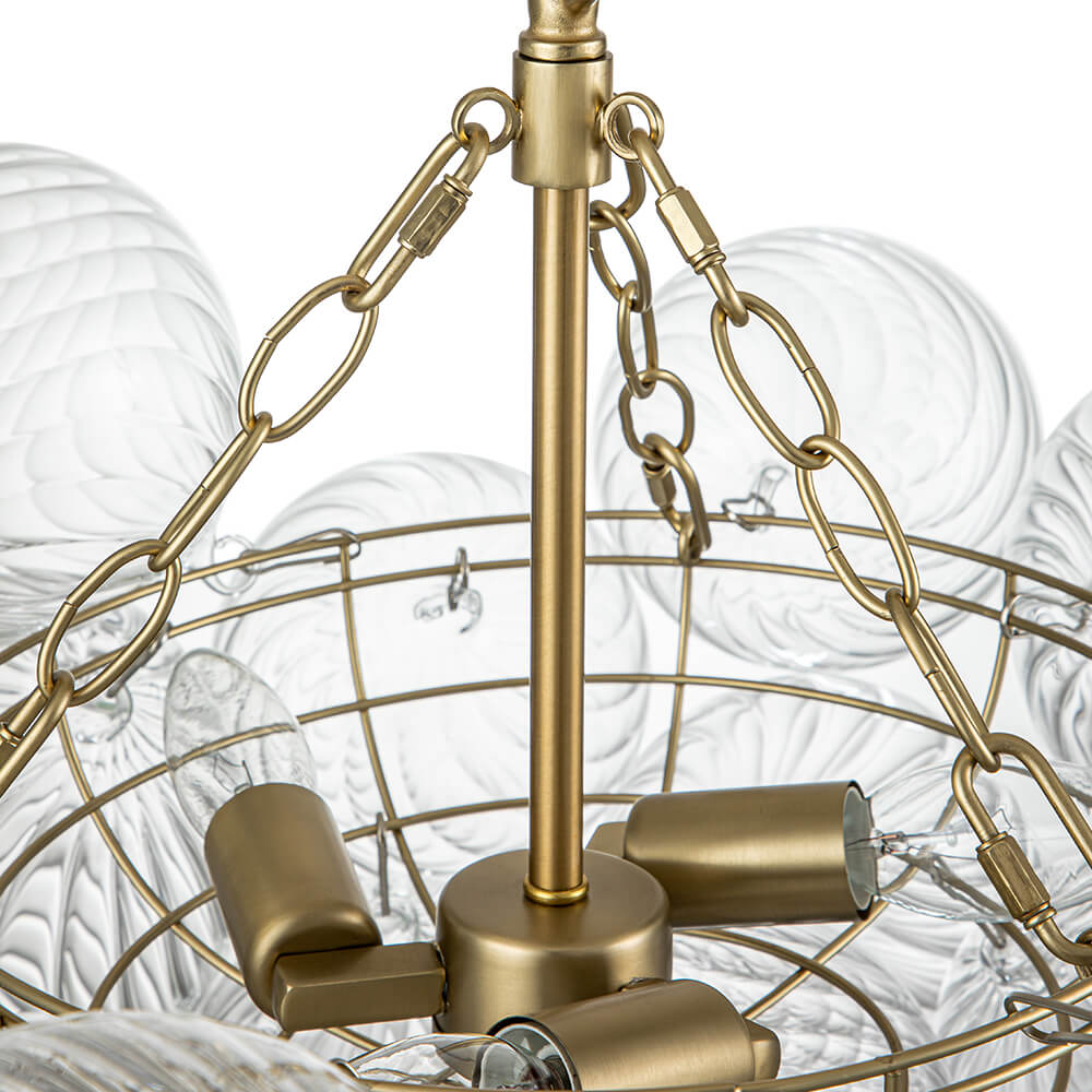 Stellia Bubble Art Brass Chandelier - Lamp Copper