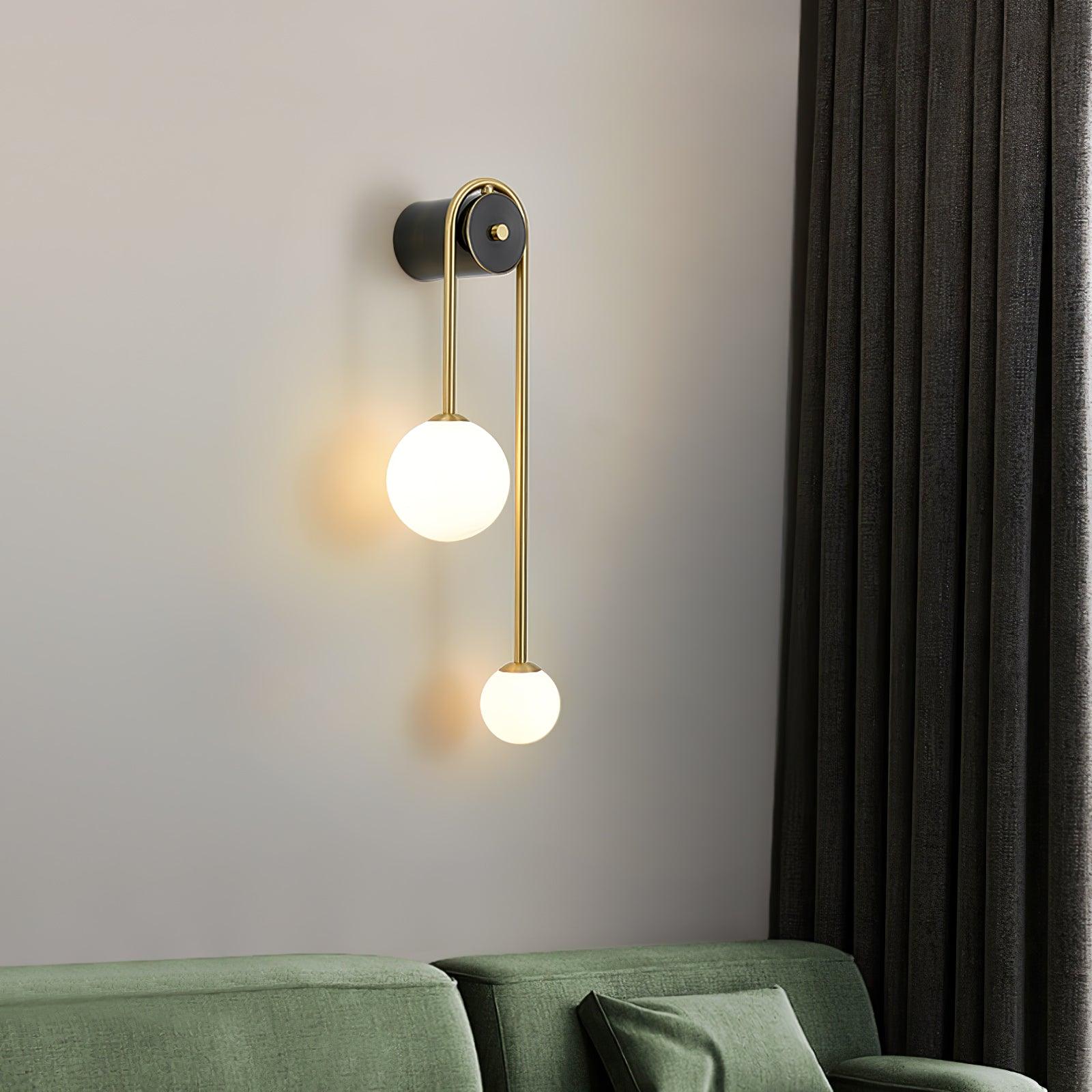Elaro Brass Arc Wall Light - Lamp Copper