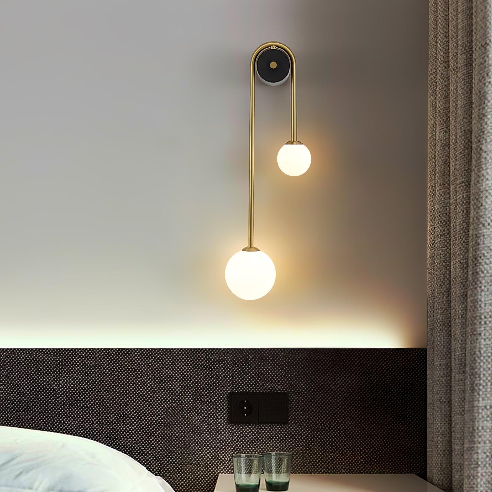 Elaro Brass Arc Wall Light - Lamp Copper