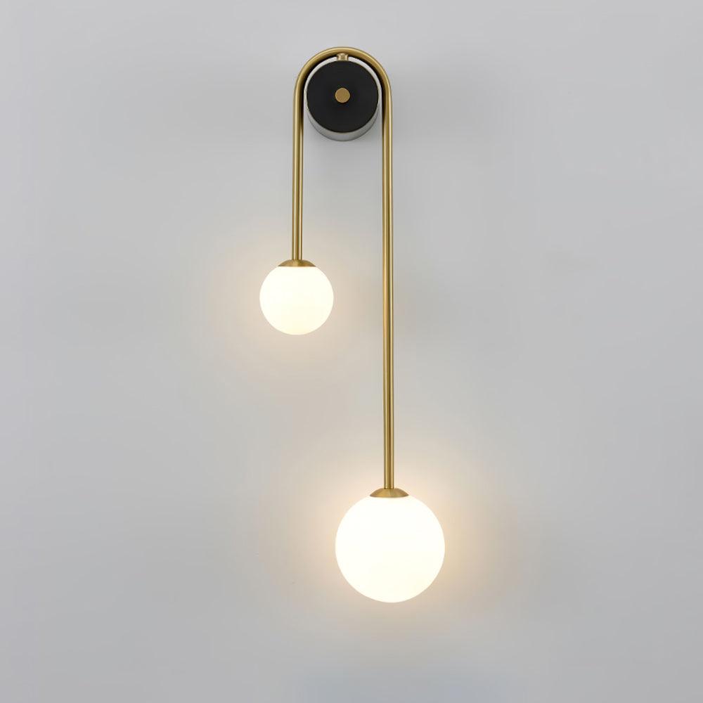 Elaro Brass Arc Wall Light - Lamp Copper