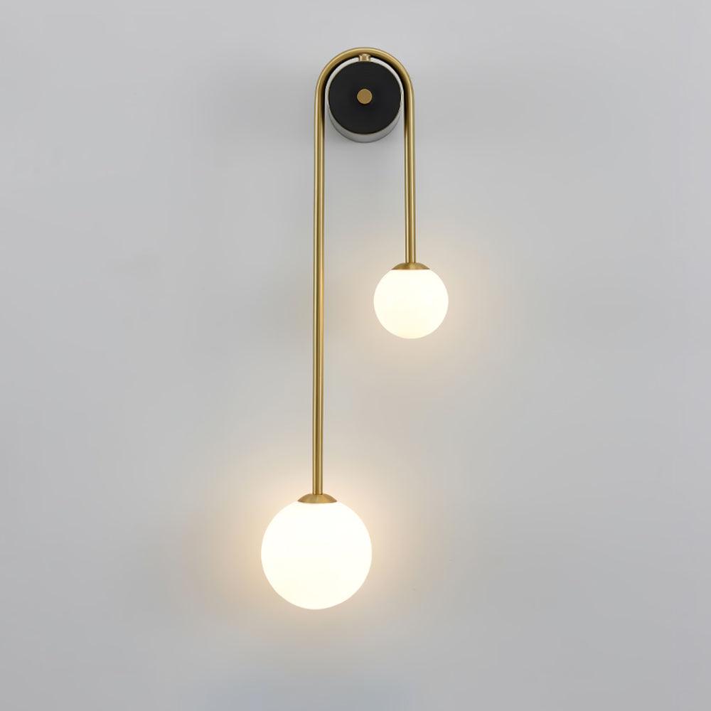 Elaro Brass Arc Wall Light - Lamp Copper