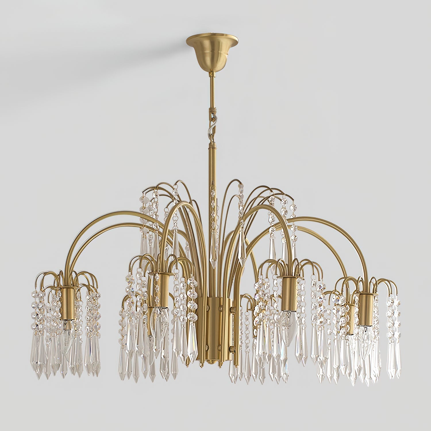 Voyant Premium Luxury Candle Crystal Chandelier - Lamp Copper