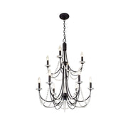 Purelux Postmodern Luxury Brass Metal Crystal Chandelier - Lamp Copper