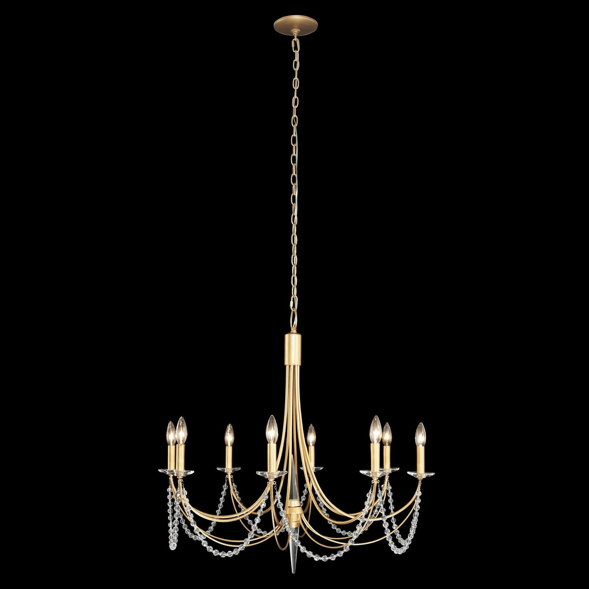 Purelux Postmodern Luxury Brass Metal Crystal Chandelier - Lamp Copper