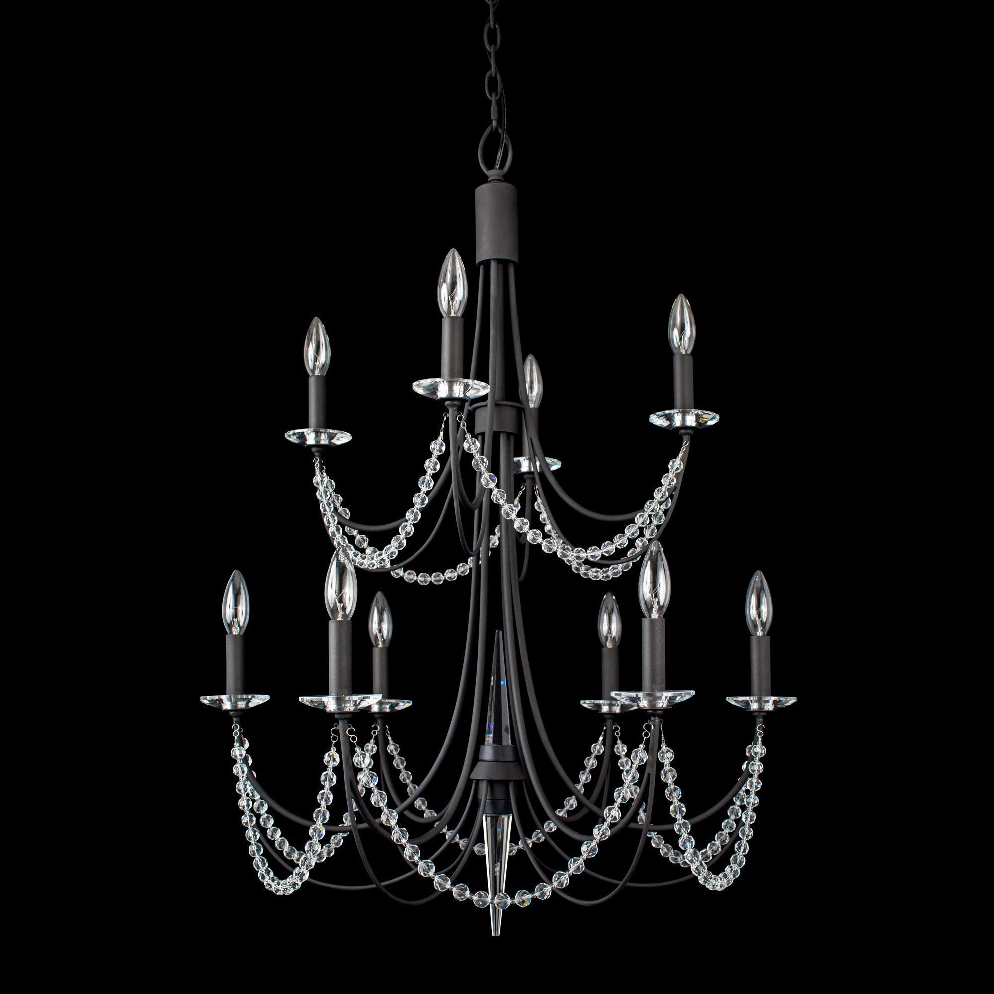 Purelux Postmodern Luxury Brass Metal Crystal Chandelier - Lamp Copper