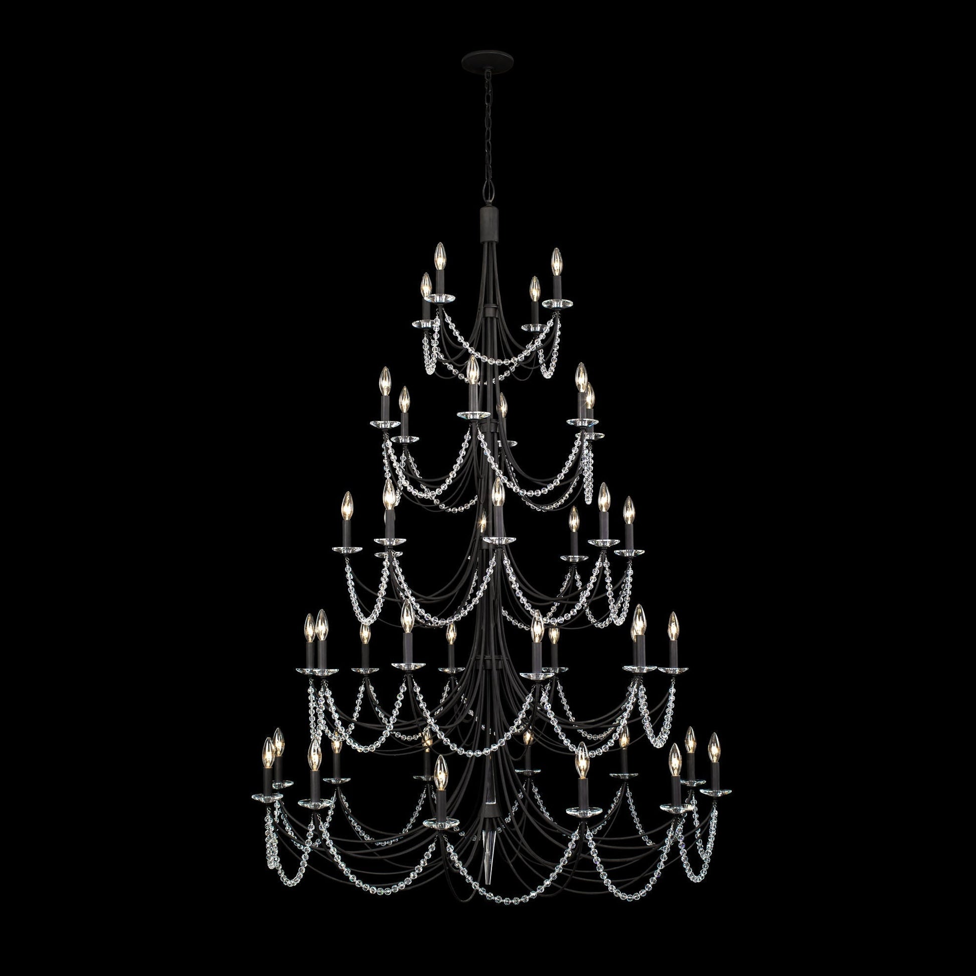 Purelux Postmodern Luxury Brass Metal Crystal Chandelier - Lamp Copper