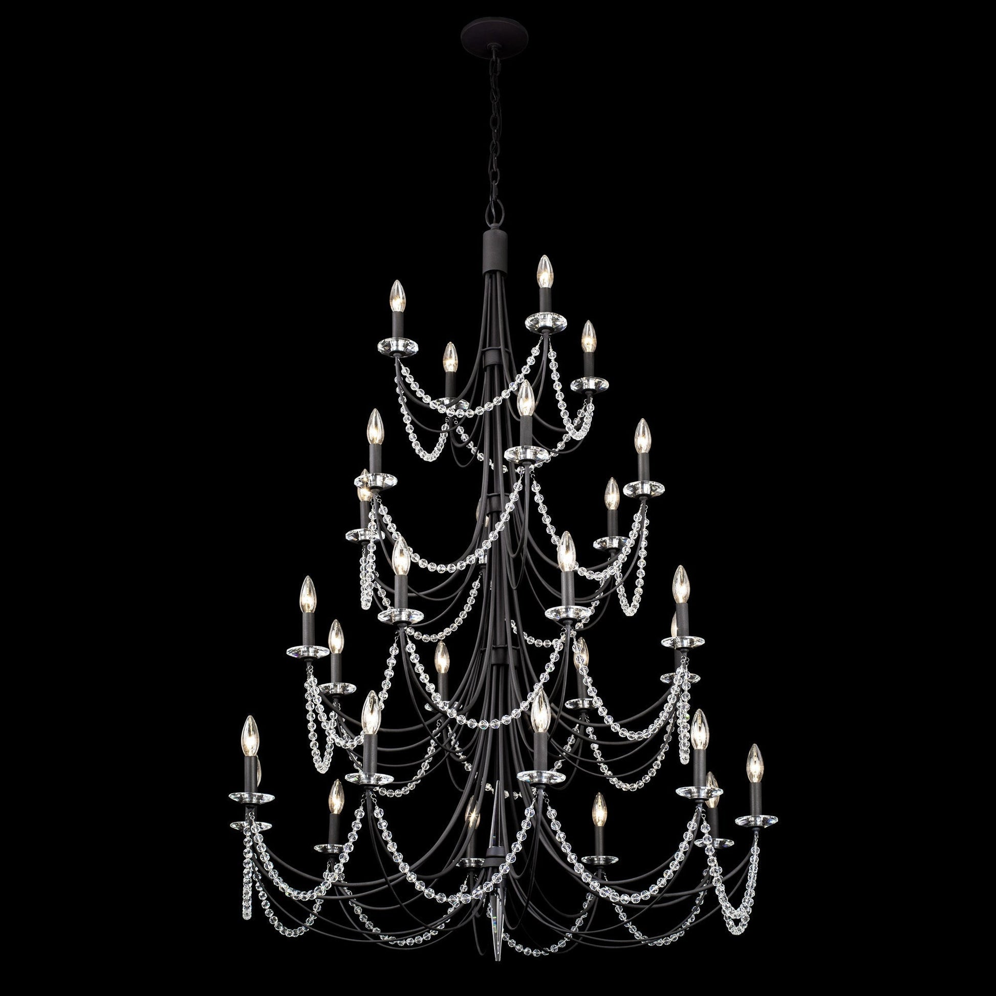 Purelux Postmodern Luxury Brass Metal Crystal Chandelier - Lamp Copper