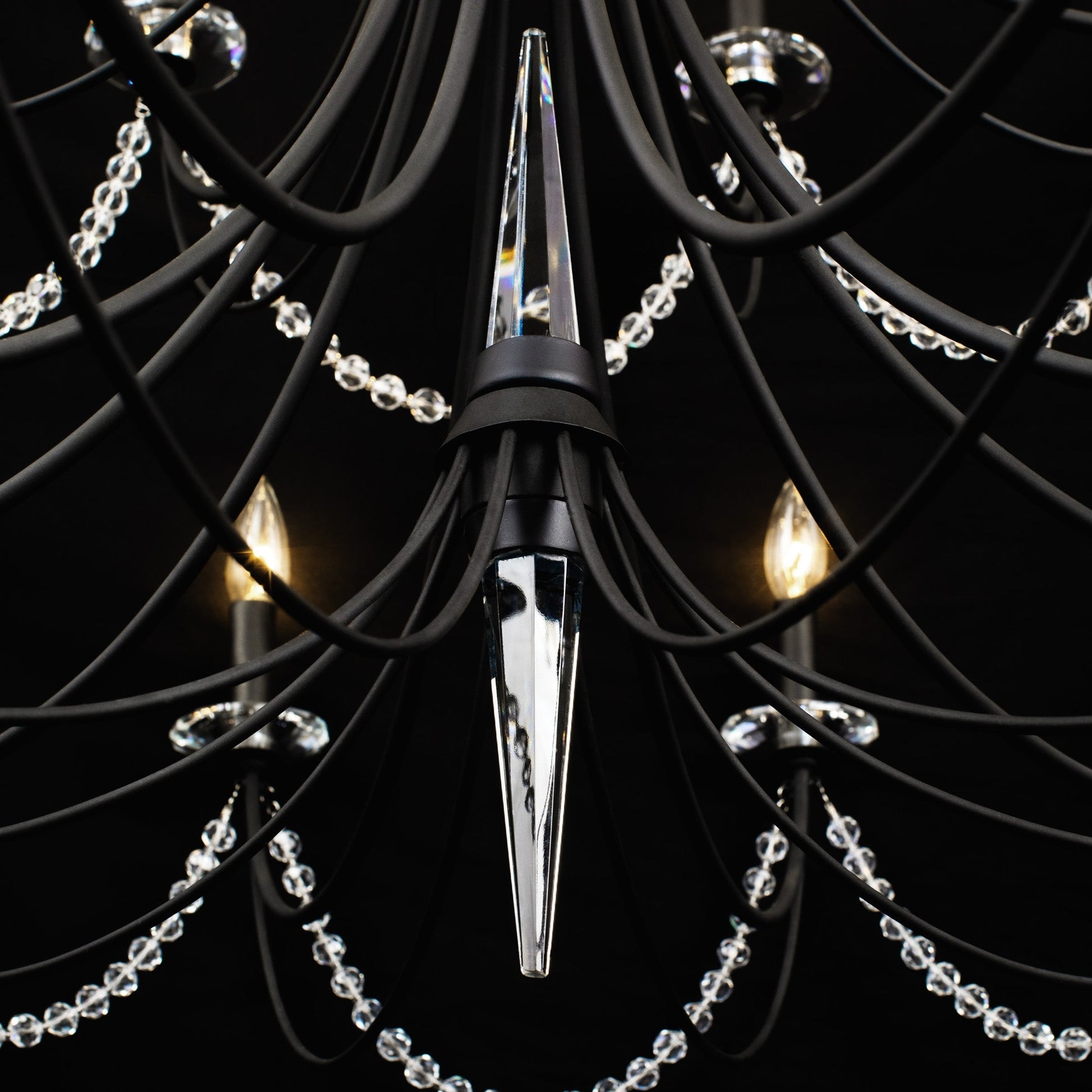 Purelux Postmodern Luxury Brass Metal Crystal Chandelier - Lamp Copper