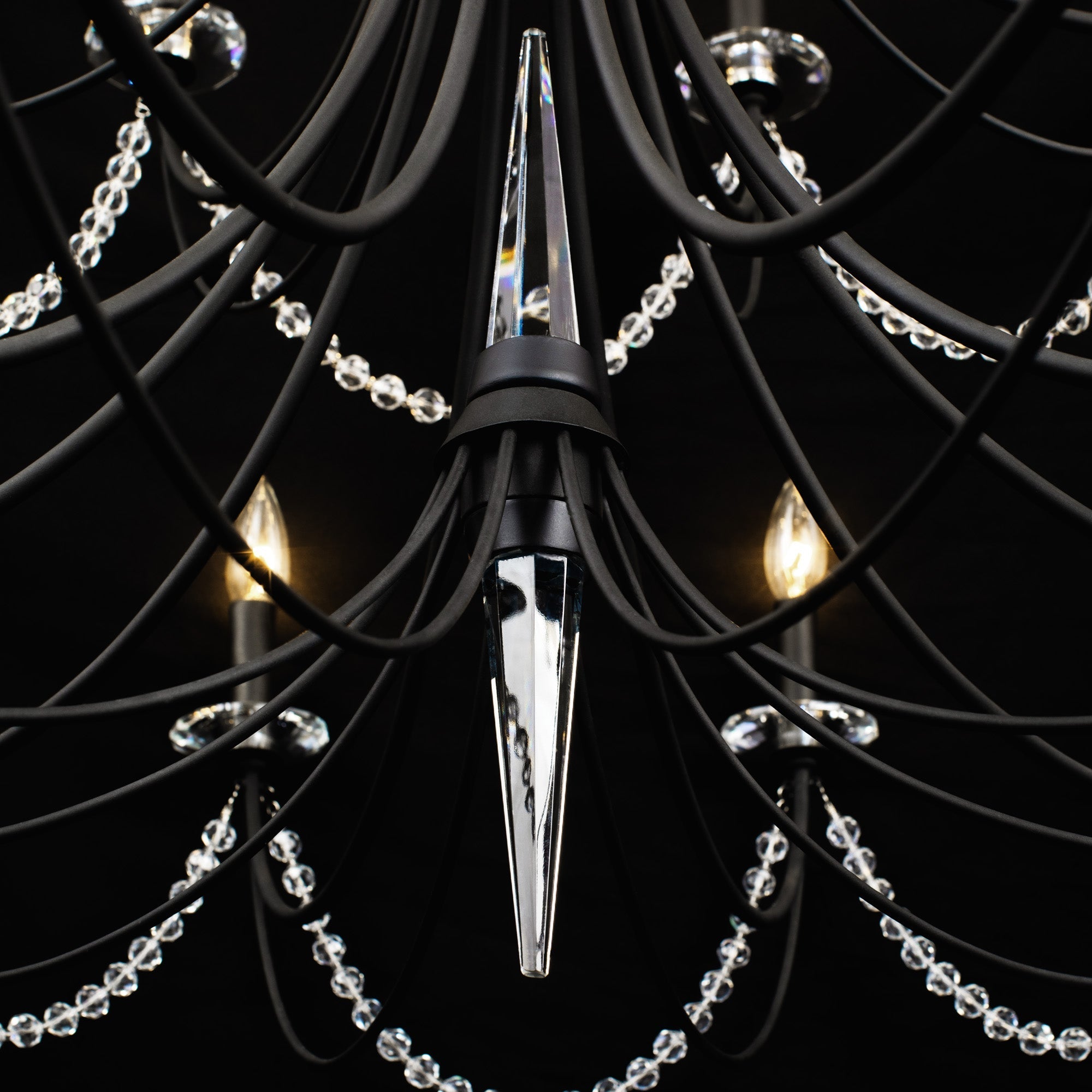 Purelux Postmodern Luxury Brass Metal Crystal Chandelier - Lamp Copper
