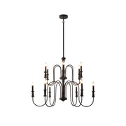 Volo Postmodern Luxury Wooden Metal Chandelier - Lamp Copper