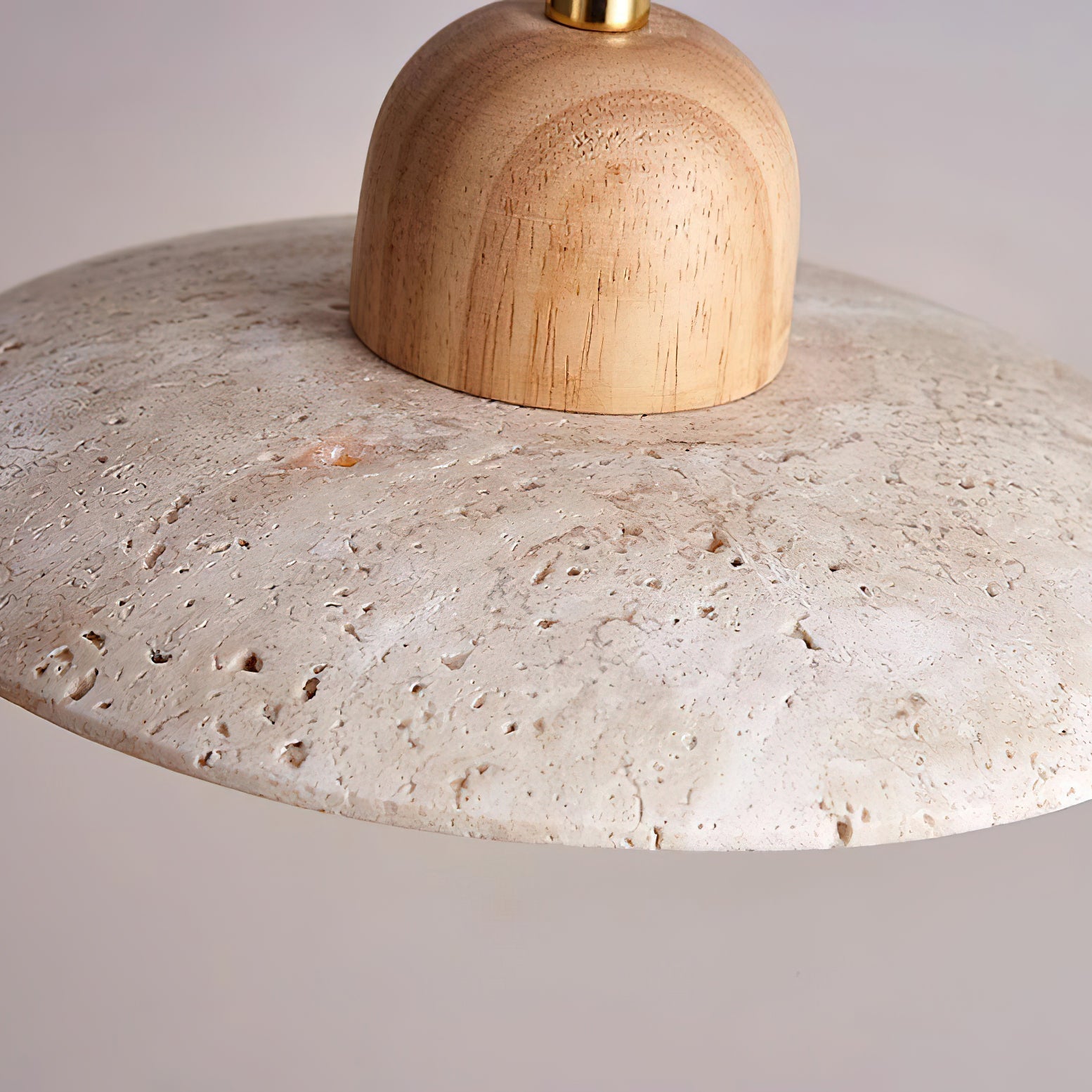 Duvio Travertine Pendant Light - Lamp Copper