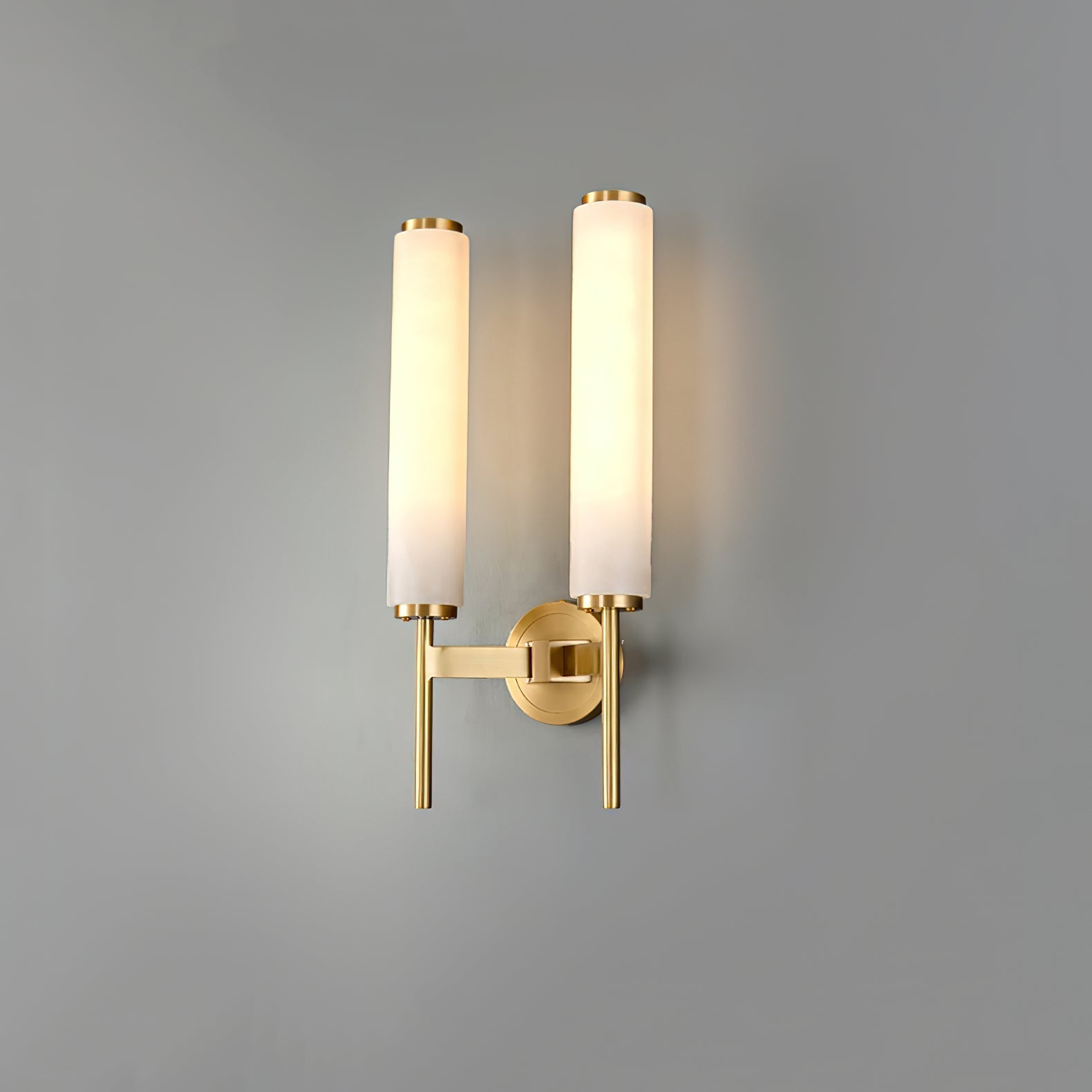 Jern Art Deco Alabaster Wall Lamp - Lamp Copper