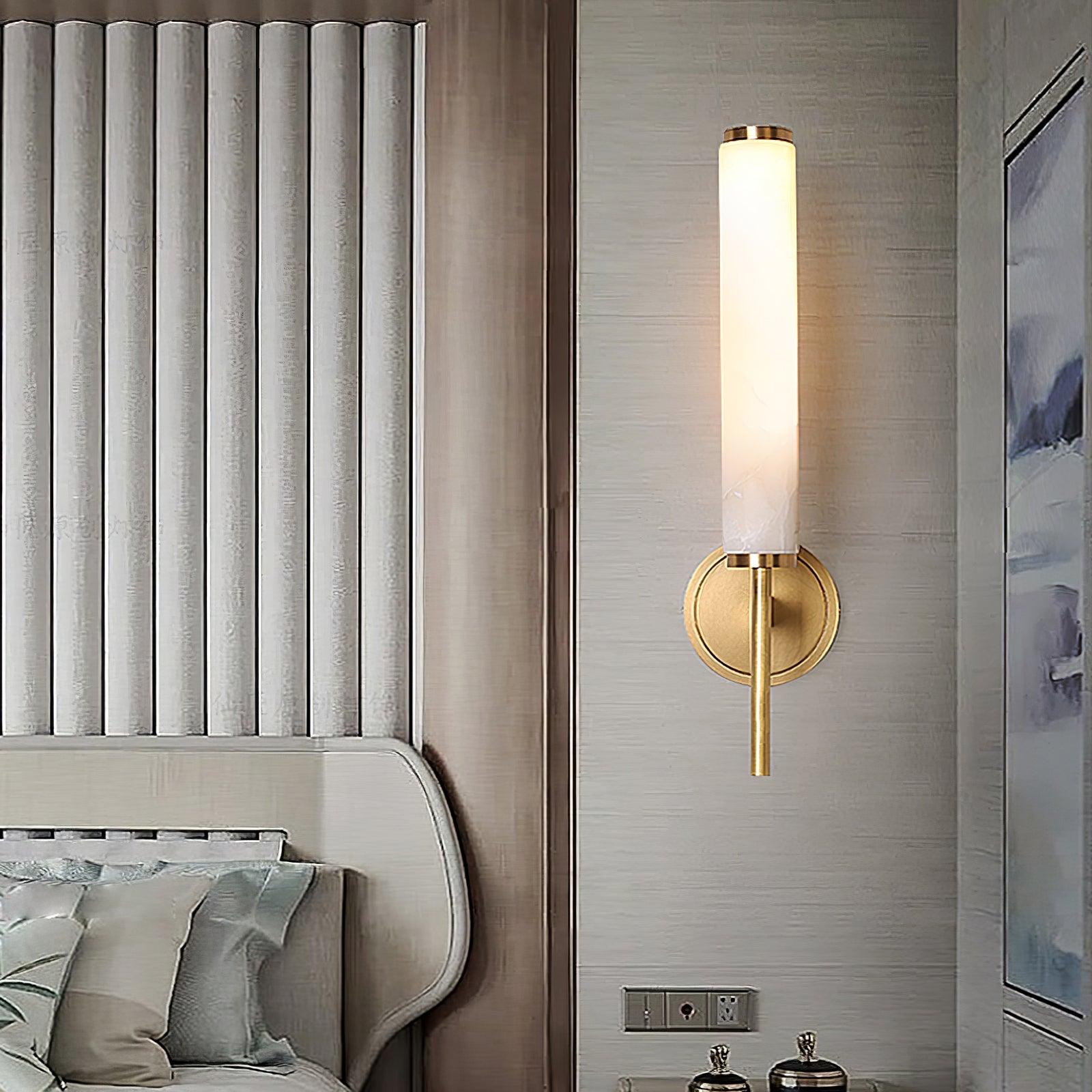 Jern Art Deco Alabaster Wall Lamp - Lamp Copper