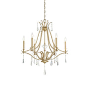 Lyra Postmodern Luxury Copper Crystal Chandelier - Lamp Copper