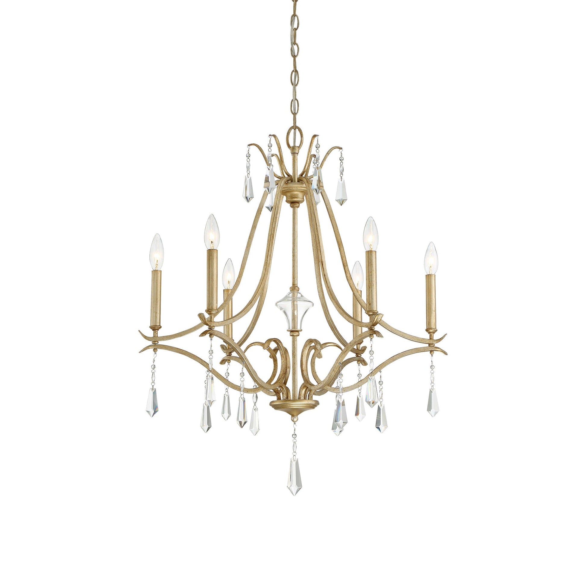 Lyra Postmodern Luxury Copper Crystal Chandelier - Lamp Copper