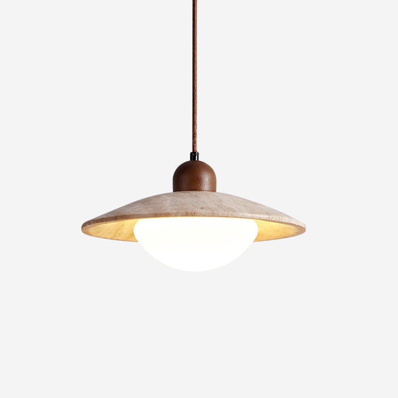 Ritta Pendant Lamp Travertine Minimalist - Lamp Copper