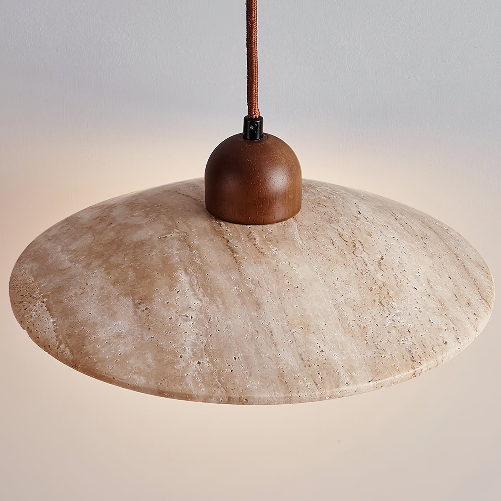 Ritta Pendant Lamp Travertine Minimalist - Lamp Copper
