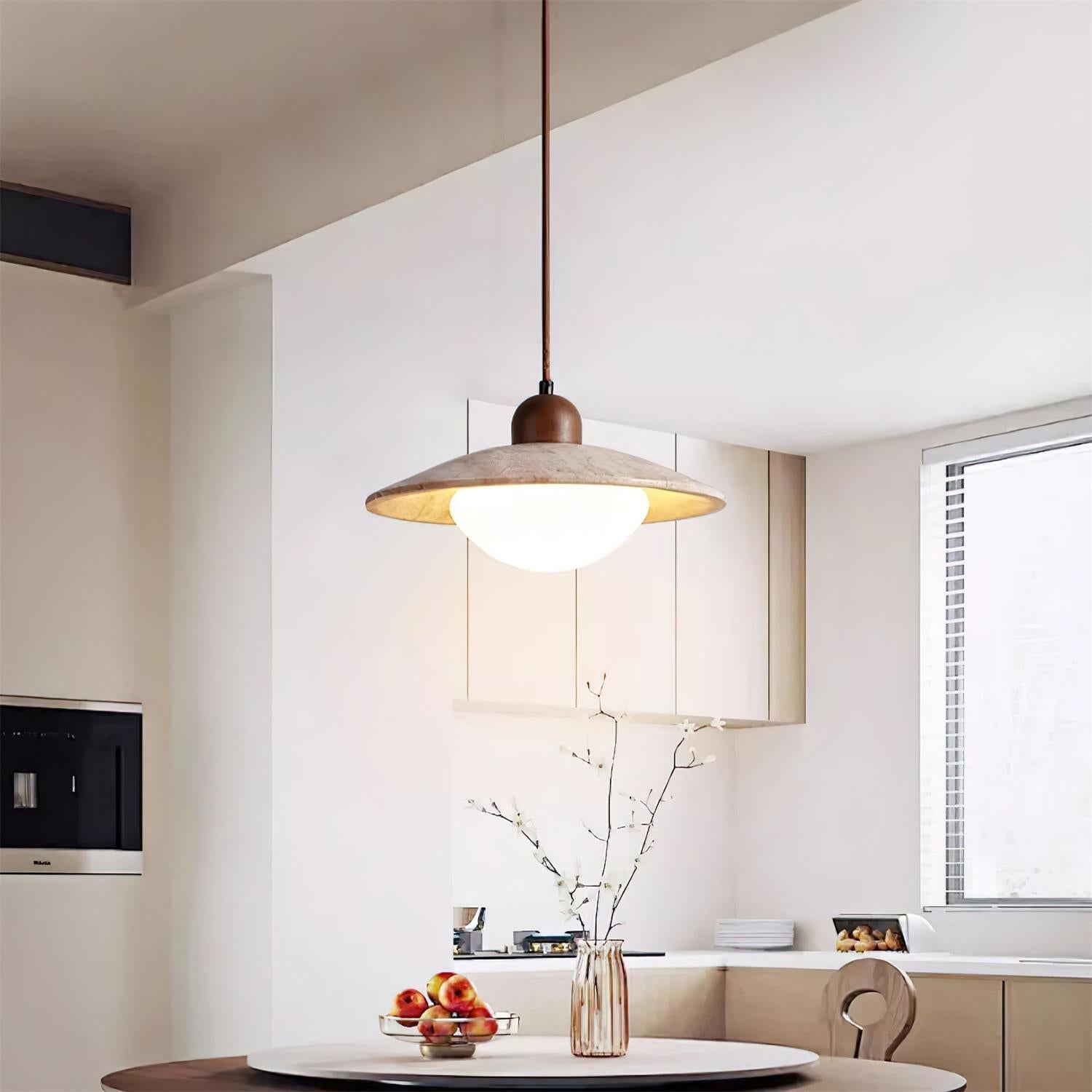 Ritta Pendant Lamp Travertine Minimalist - Lamp Copper