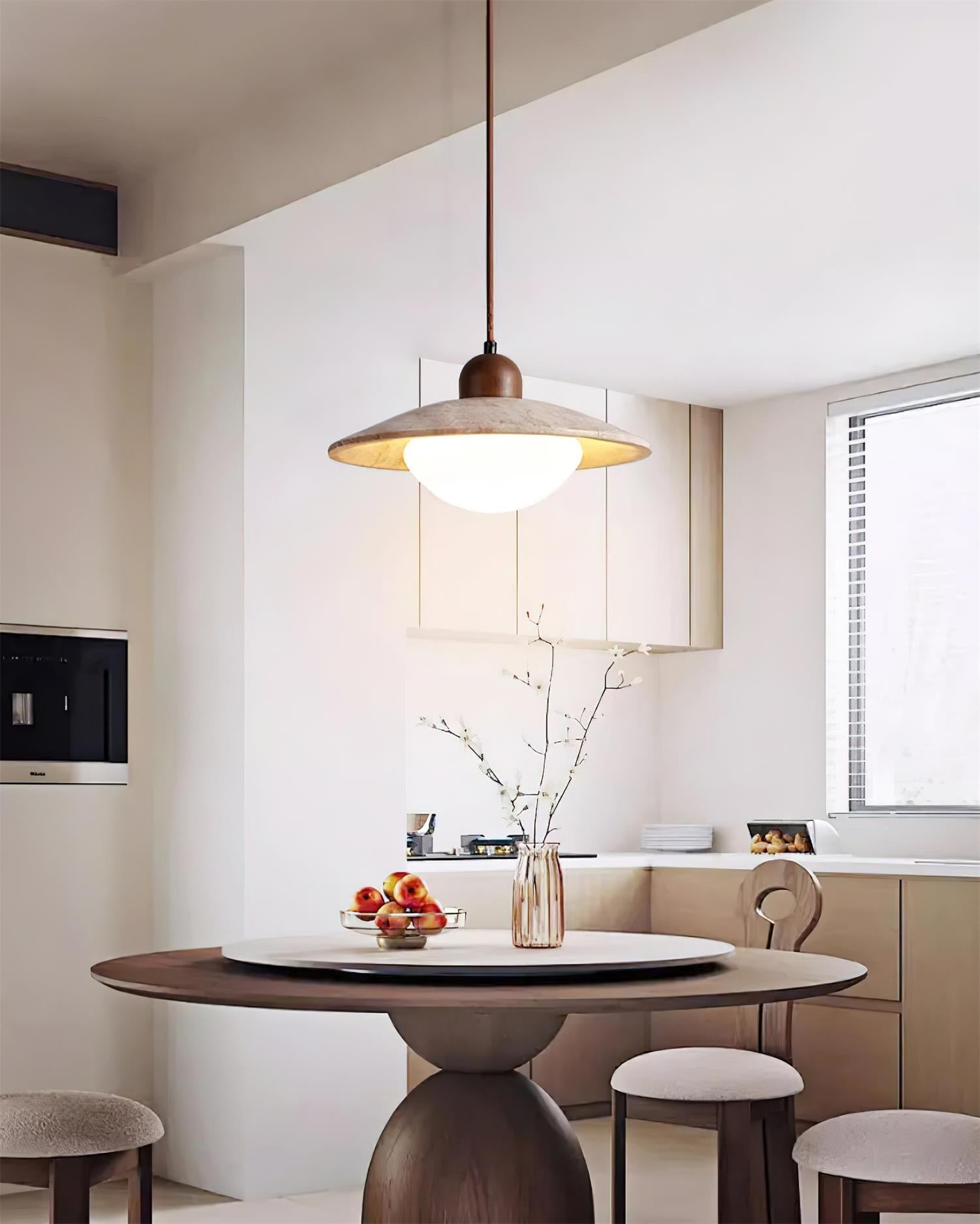 Ritta Pendant Lamp Travertine Minimalist - Lamp Copper