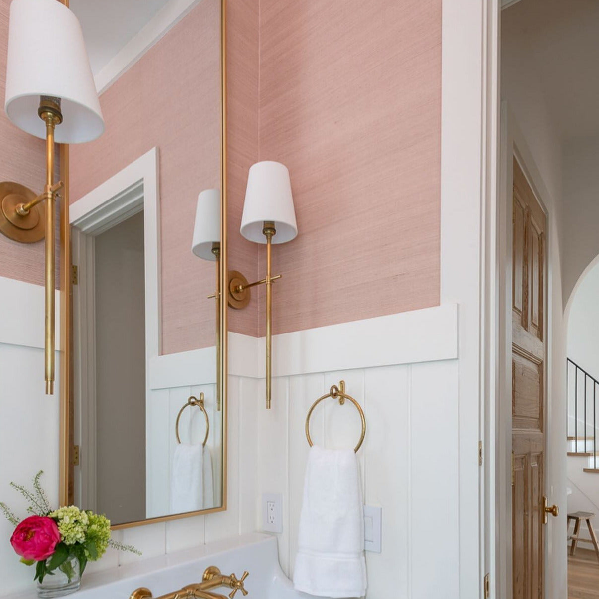 Theodore Wall Lamp Brass Fabric - Lamp Copper