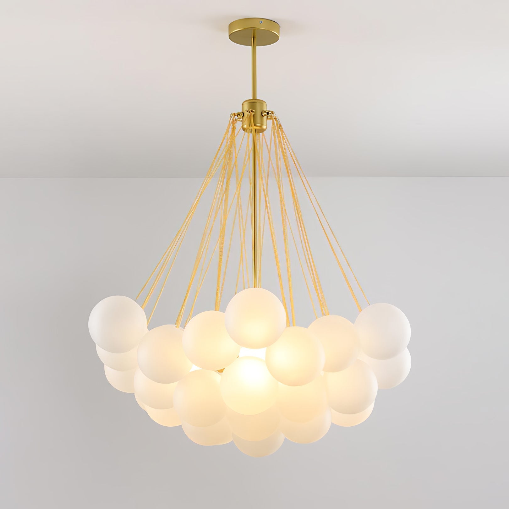 Fayne Glass Globe Pendant Light Bubble - Lamp Copper