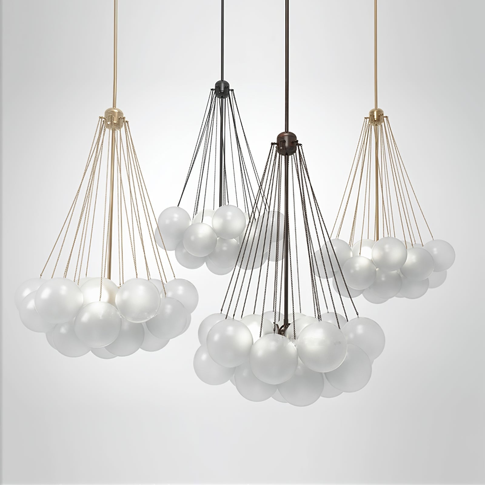 Fayne Glass Globe Pendant Light Bubble - Lamp Copper