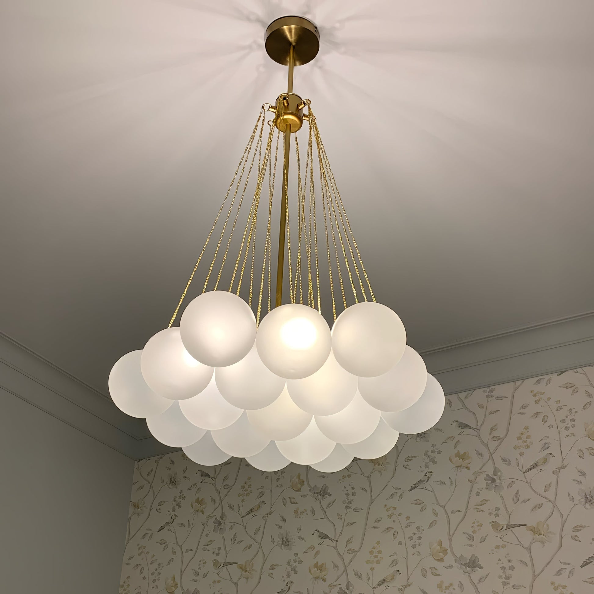 Fayne Glass Globe Pendant Light Bubble - Lamp Copper