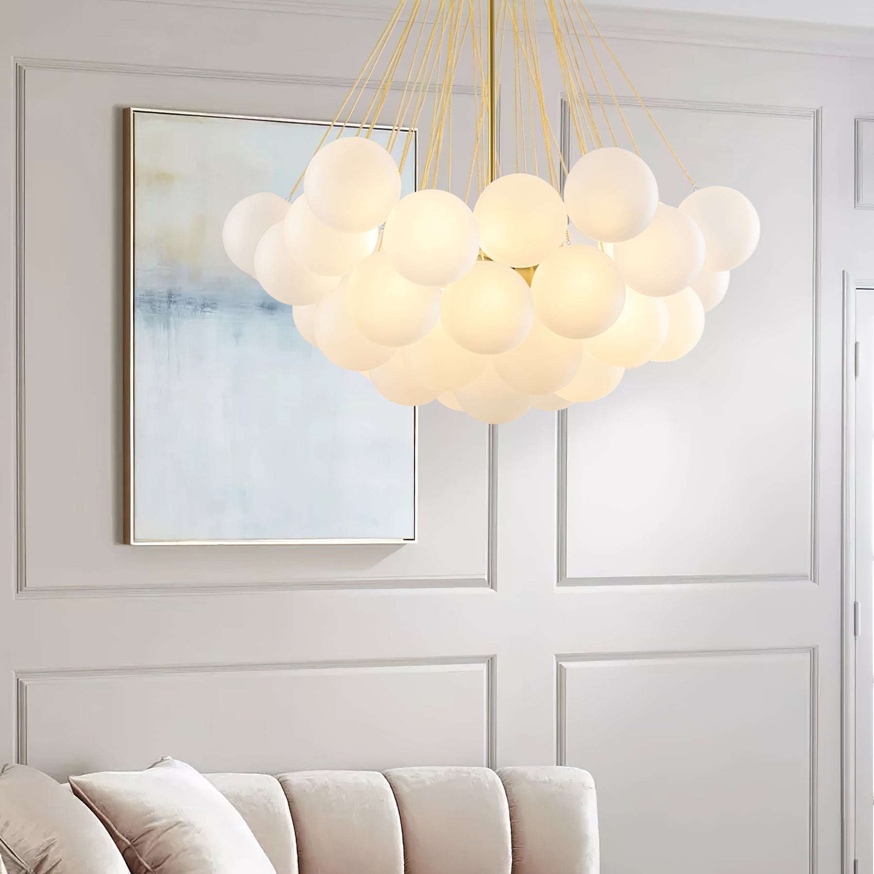 Fayne Glass Globe Pendant Light Bubble - Lamp Copper